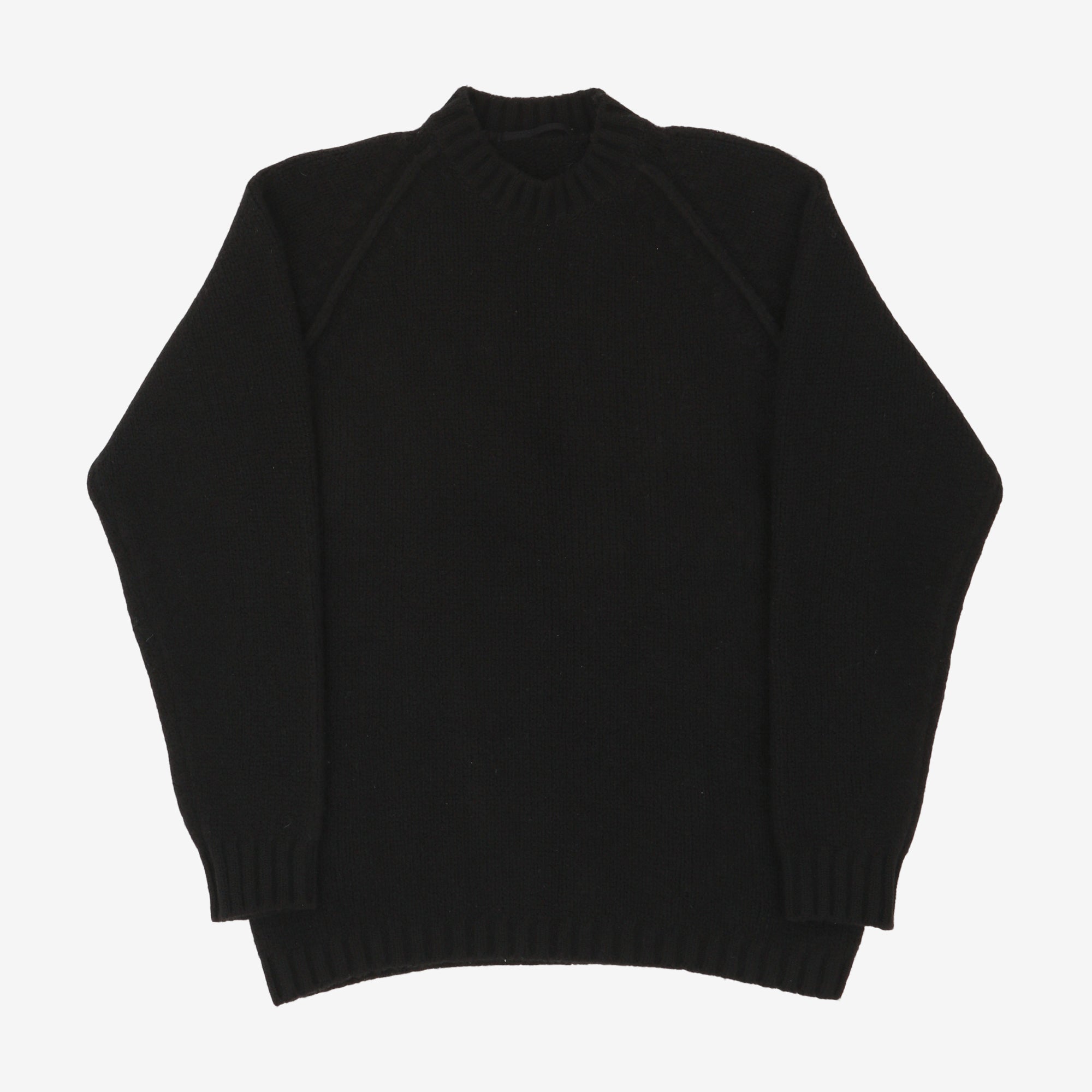 Brushed Stretch Wool Raglan Sweater