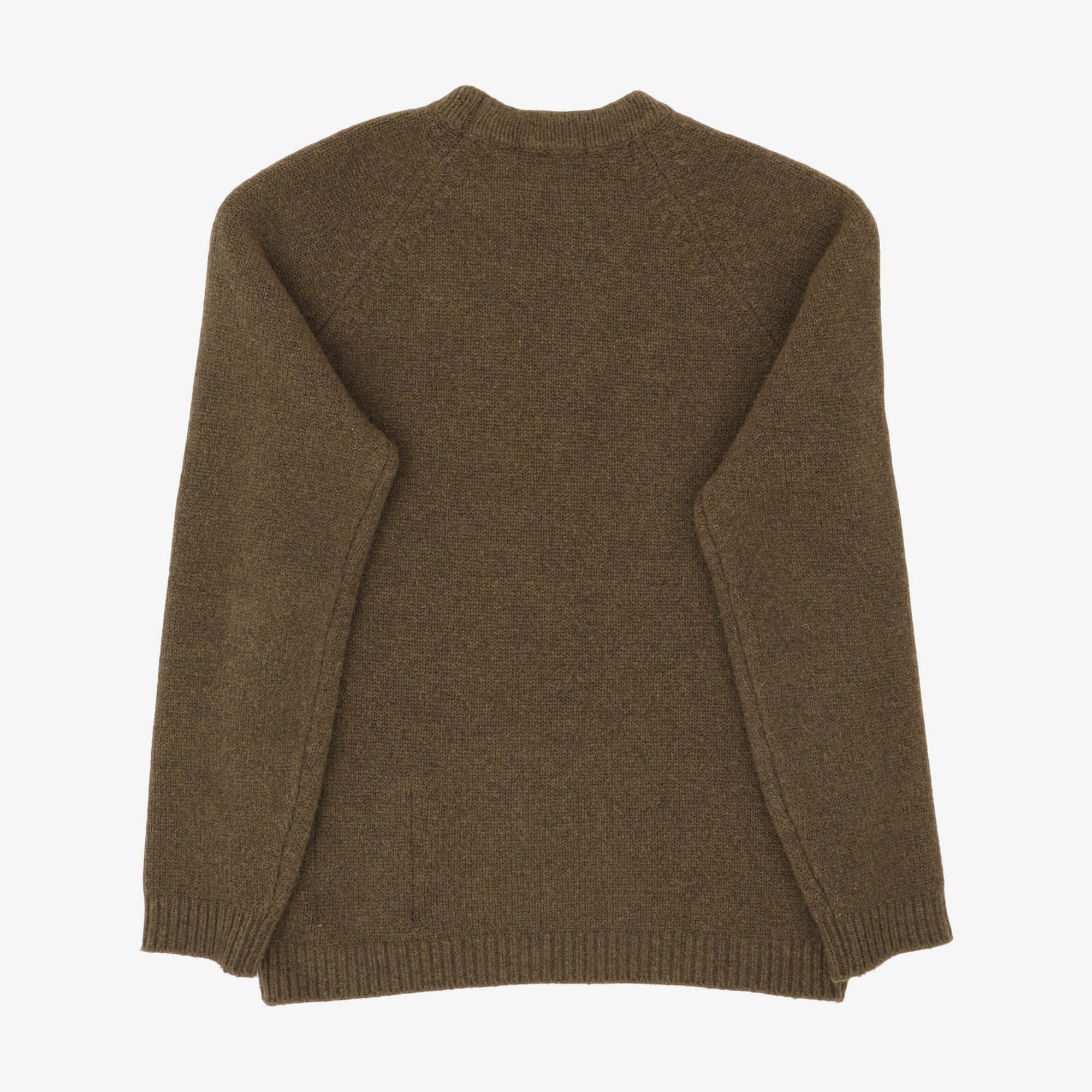Garment Dyed Crewneck Stretch Wool Sweater
