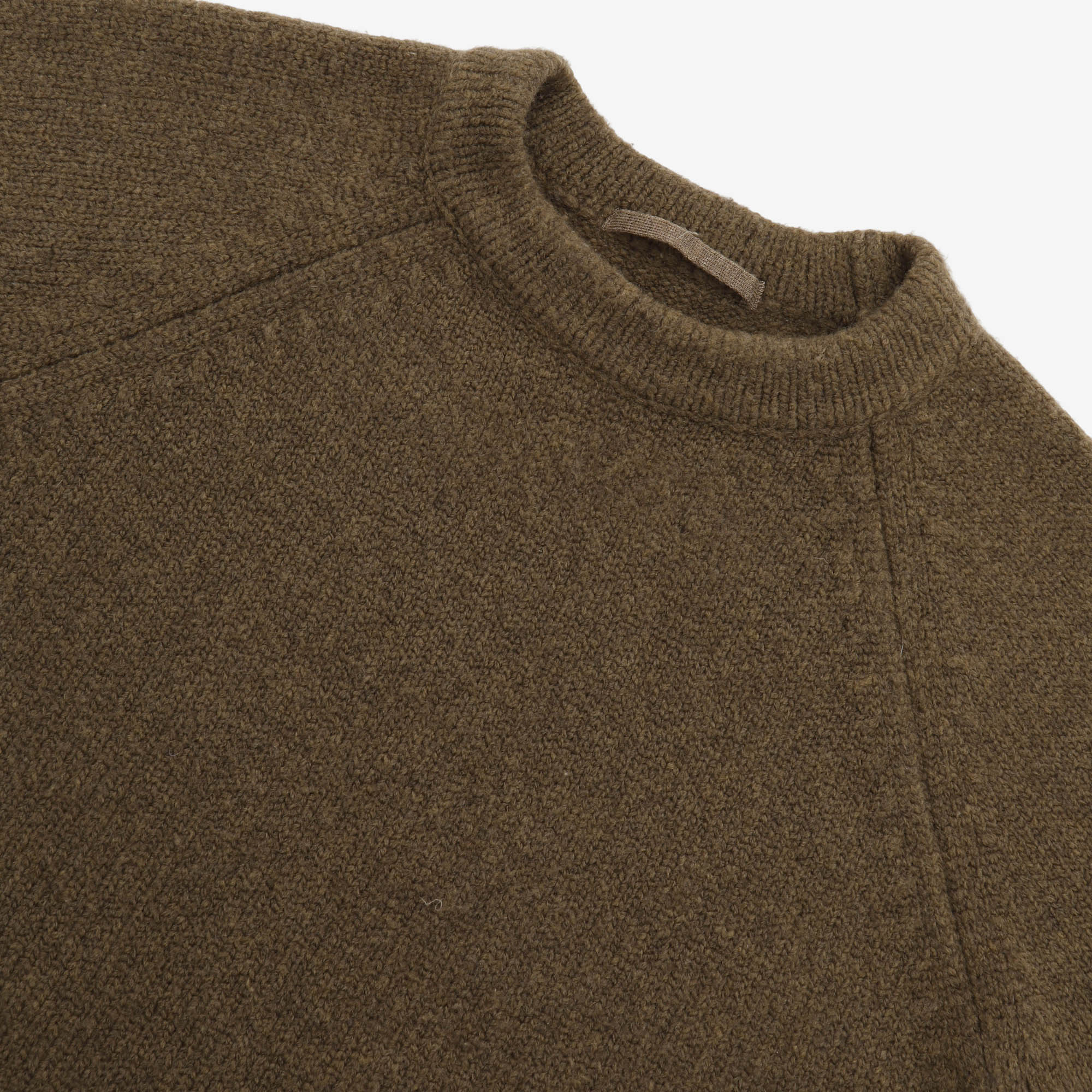 Garment Dyed Crewneck Stretch Wool Sweater