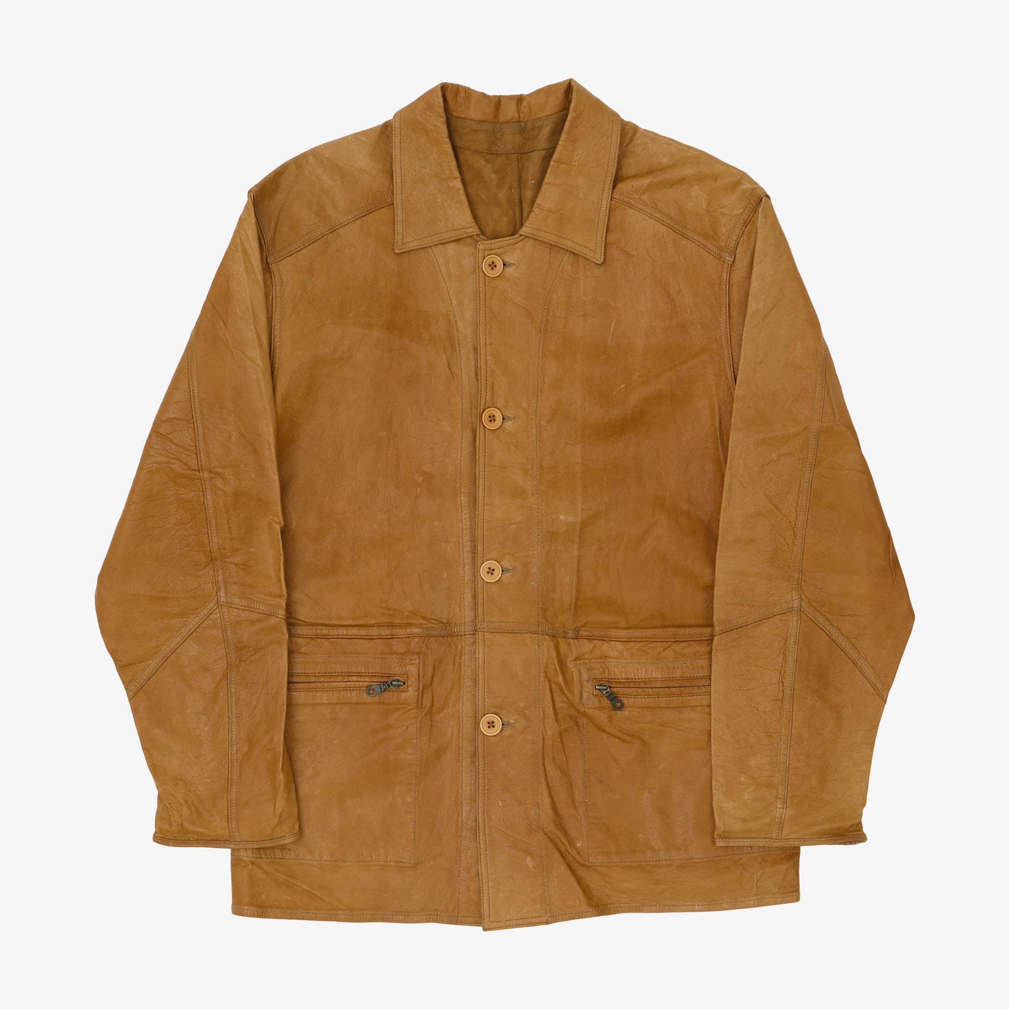 Reversible Leather Suede Utility Jacket (Tombolini)