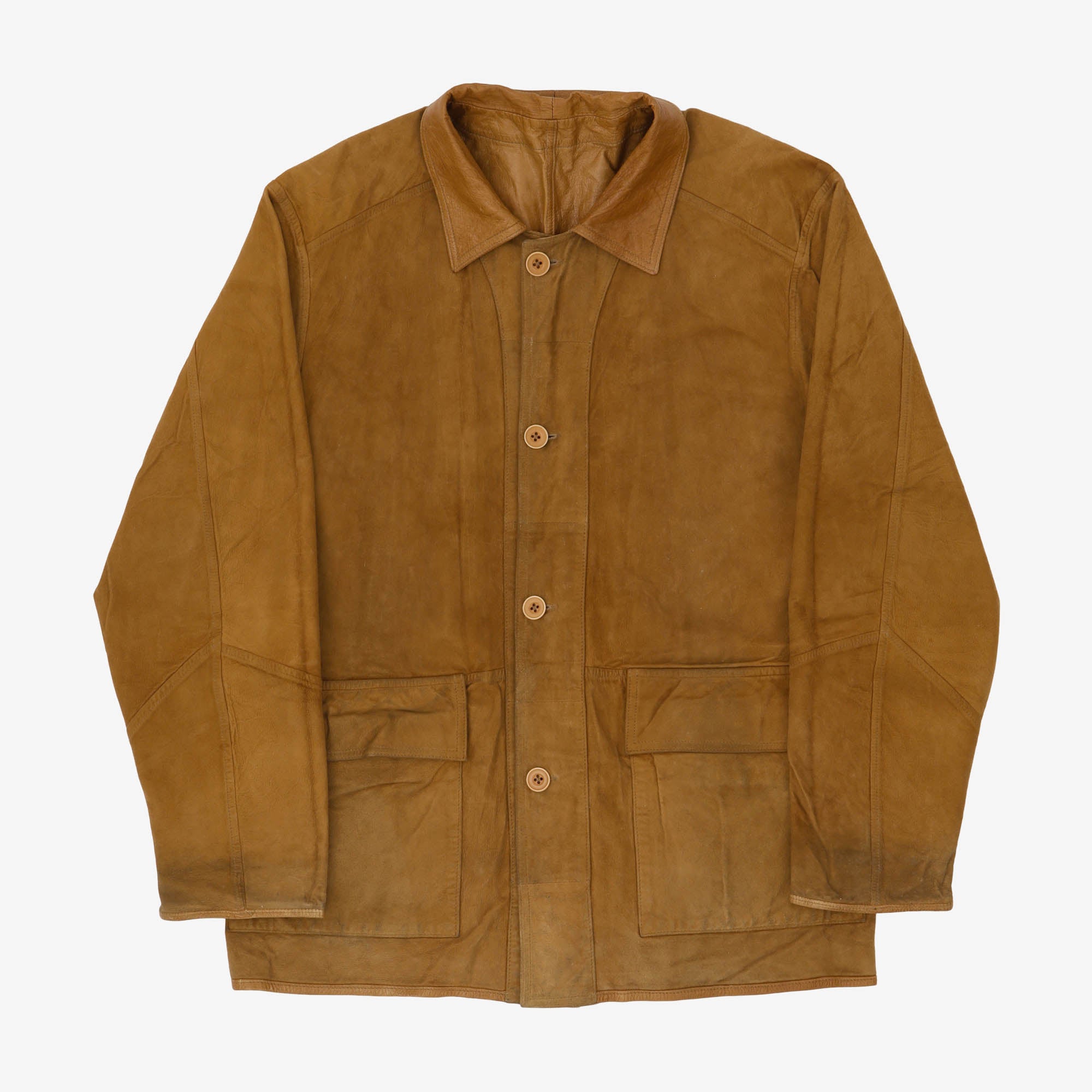 Reversible Leather Suede Utility Jacket (Tombolini)