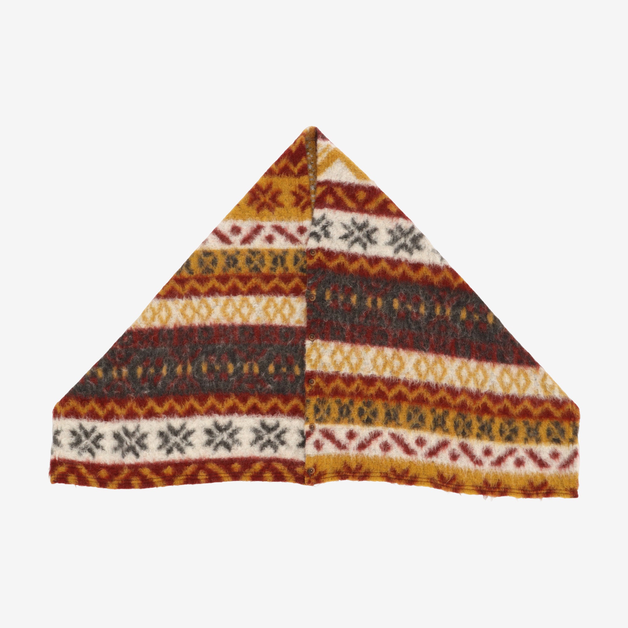 Fair Isle Mohair Button Shawl
