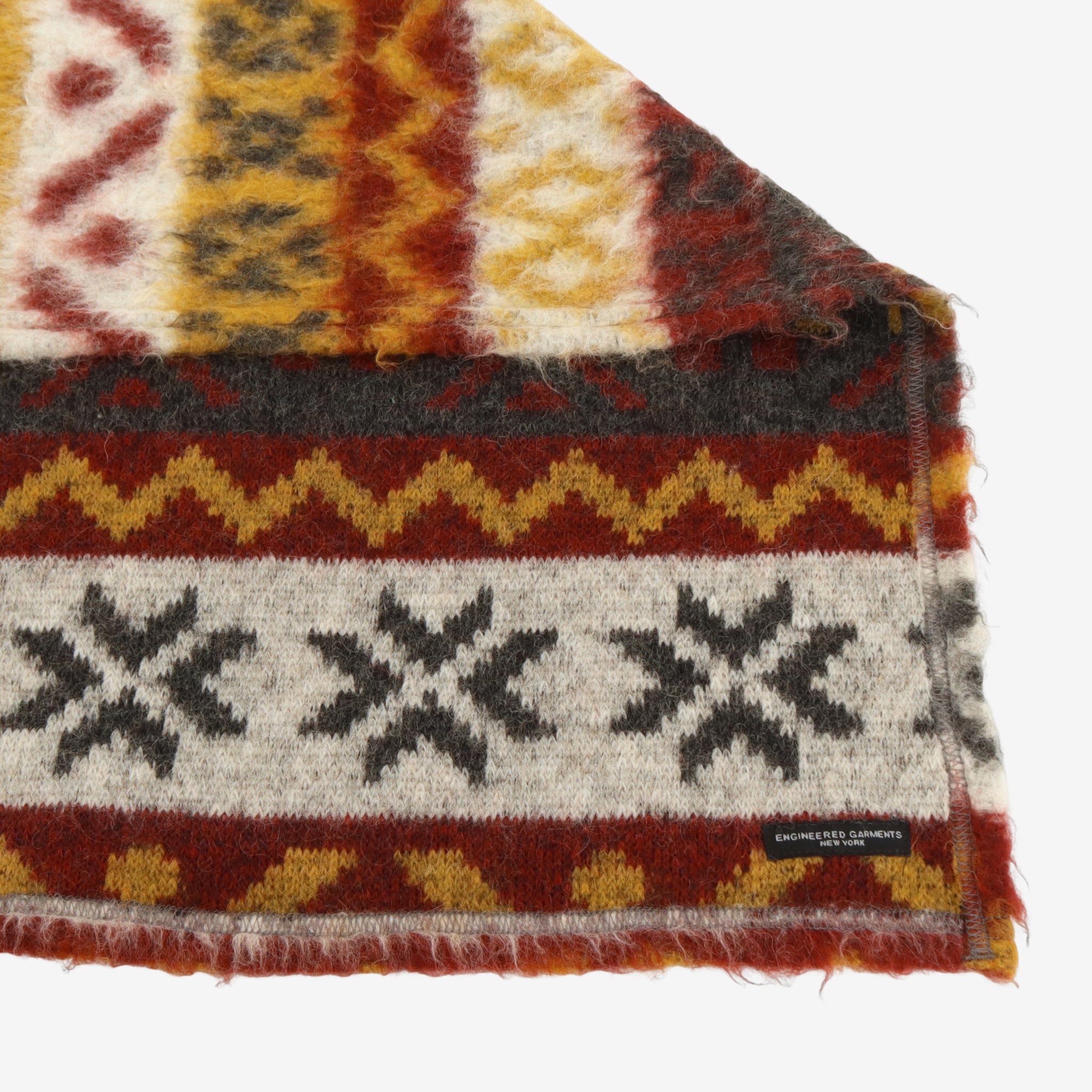 Fair Isle Mohair Button Shawl