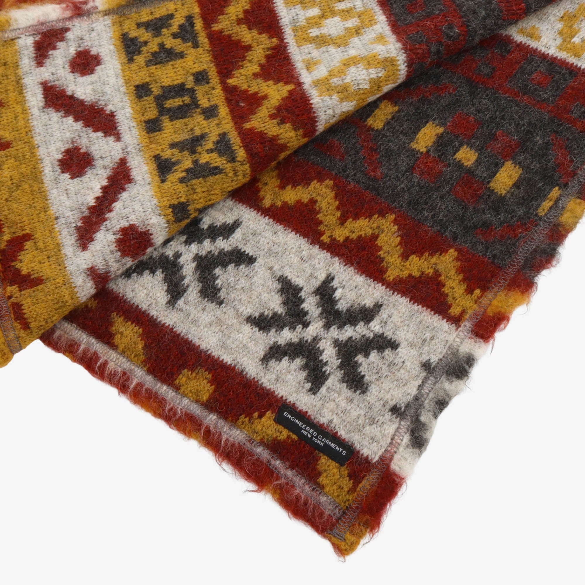 Fair Isle Mohair Button Shawl