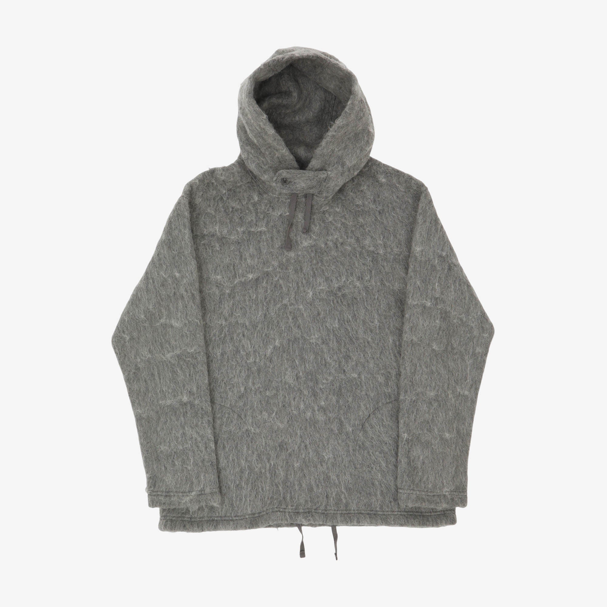 Solid Mohair Hooded Sweatshirt