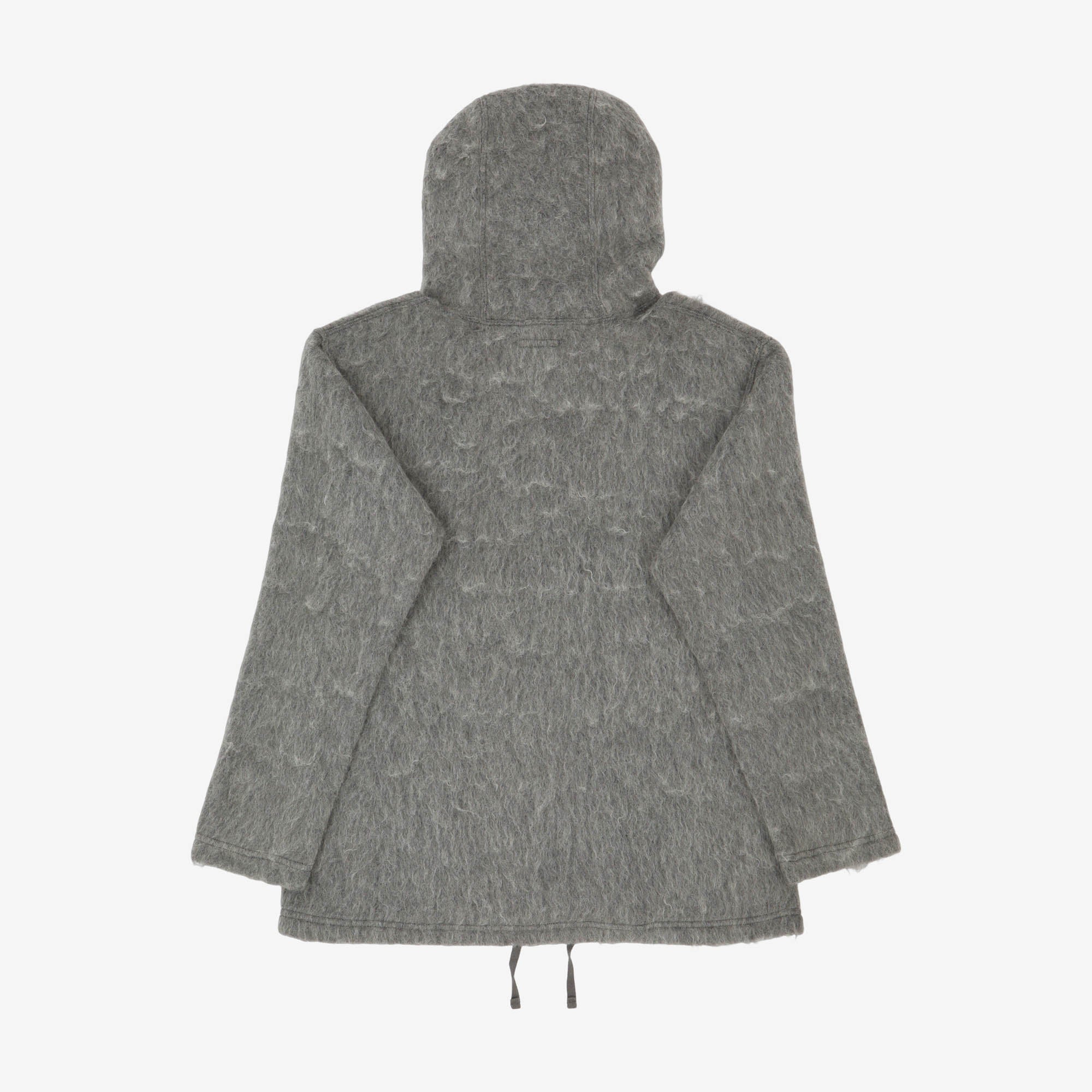 Solid Mohair Hooded Sweatshirt