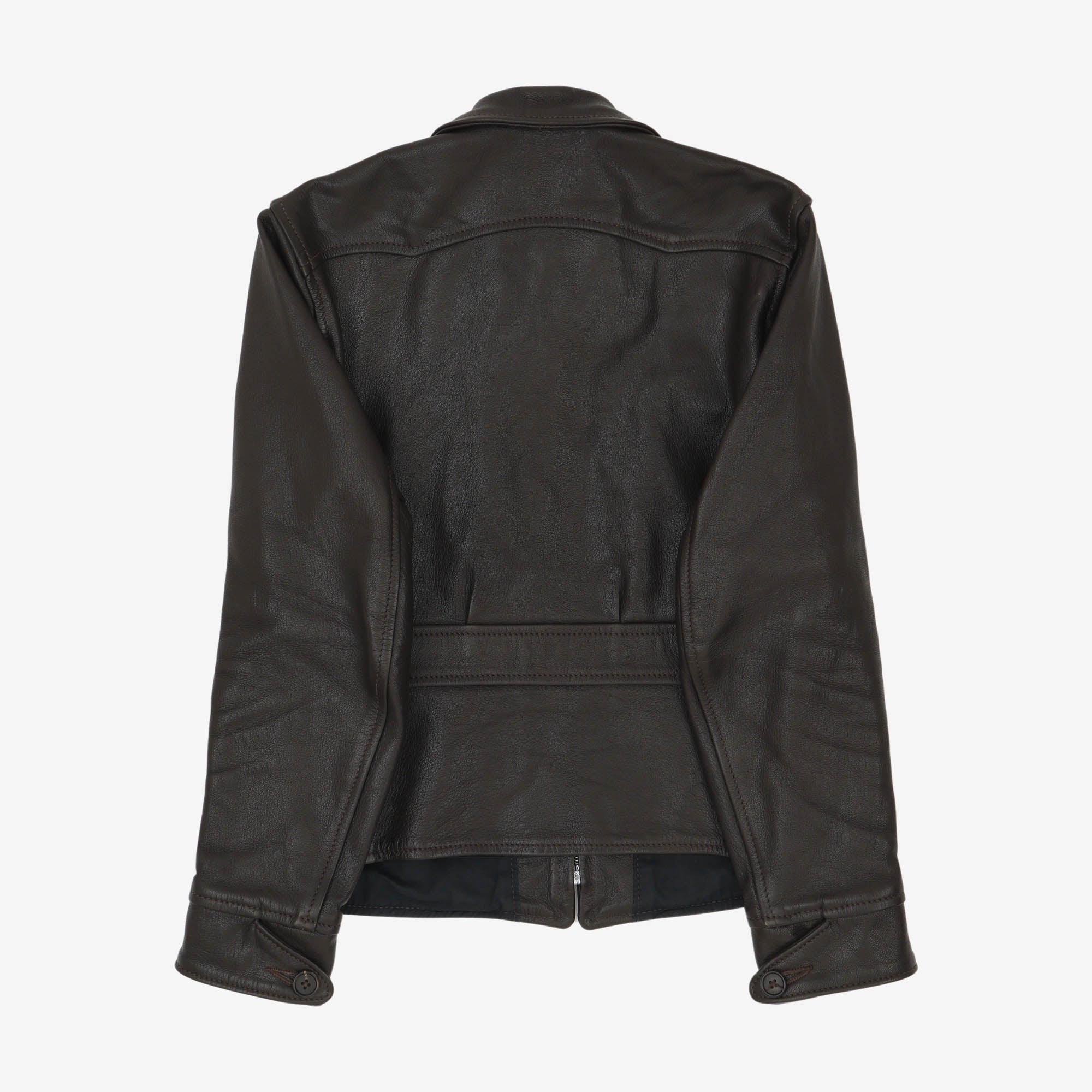 1930s Half Belt Leather Jacket