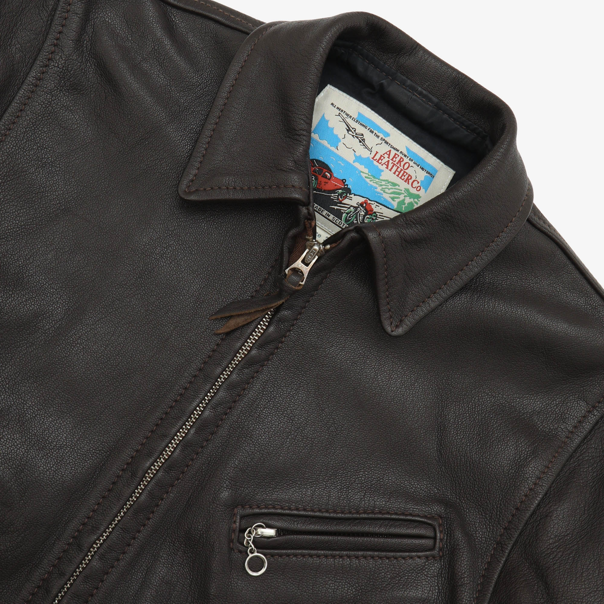 1930s Half Belt Leather Jacket