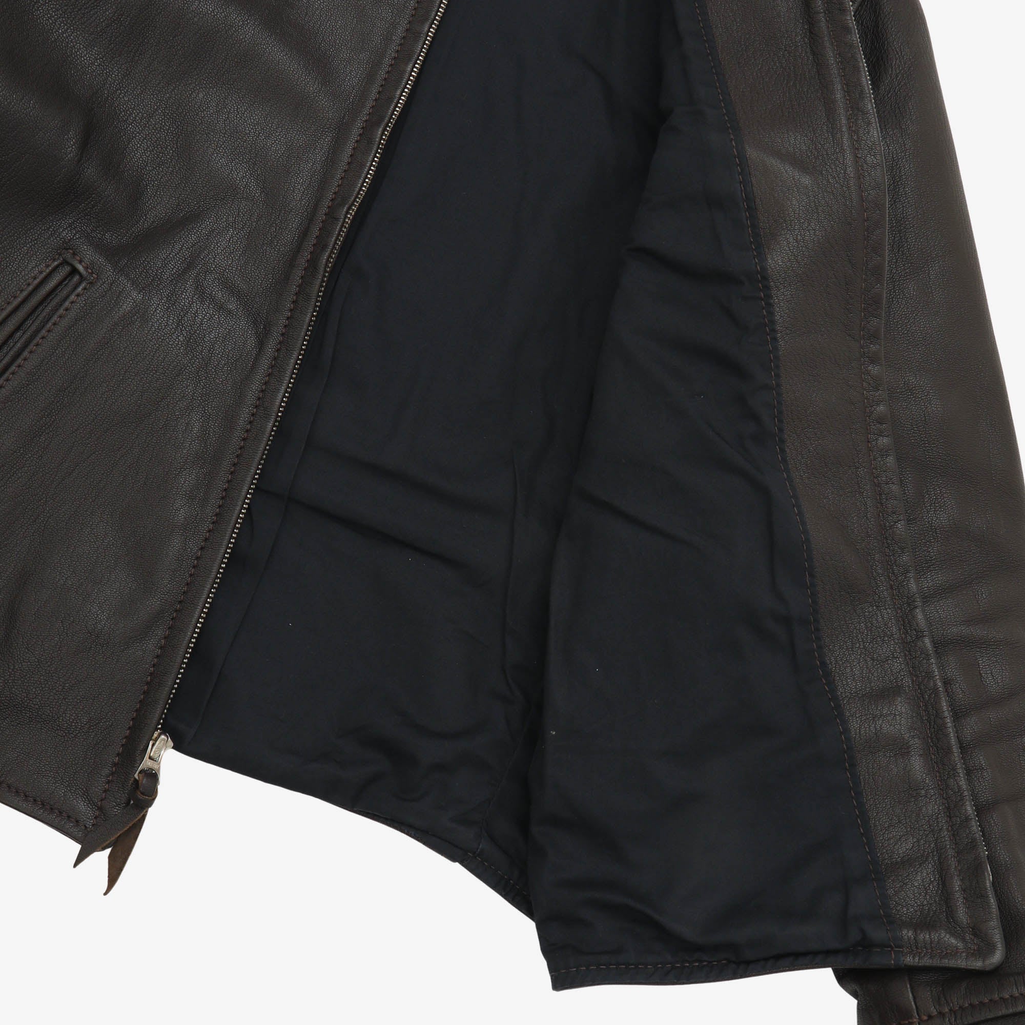 1930s Half Belt Leather Jacket
