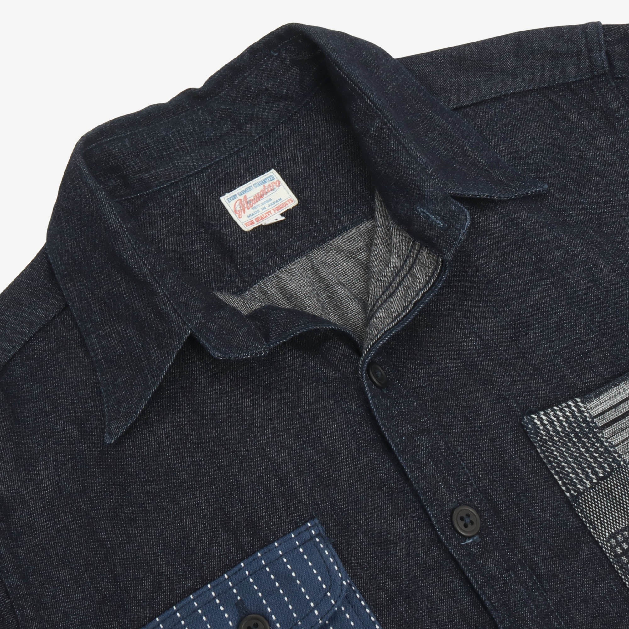 Multi Pocket Denim Patch Work Shirt