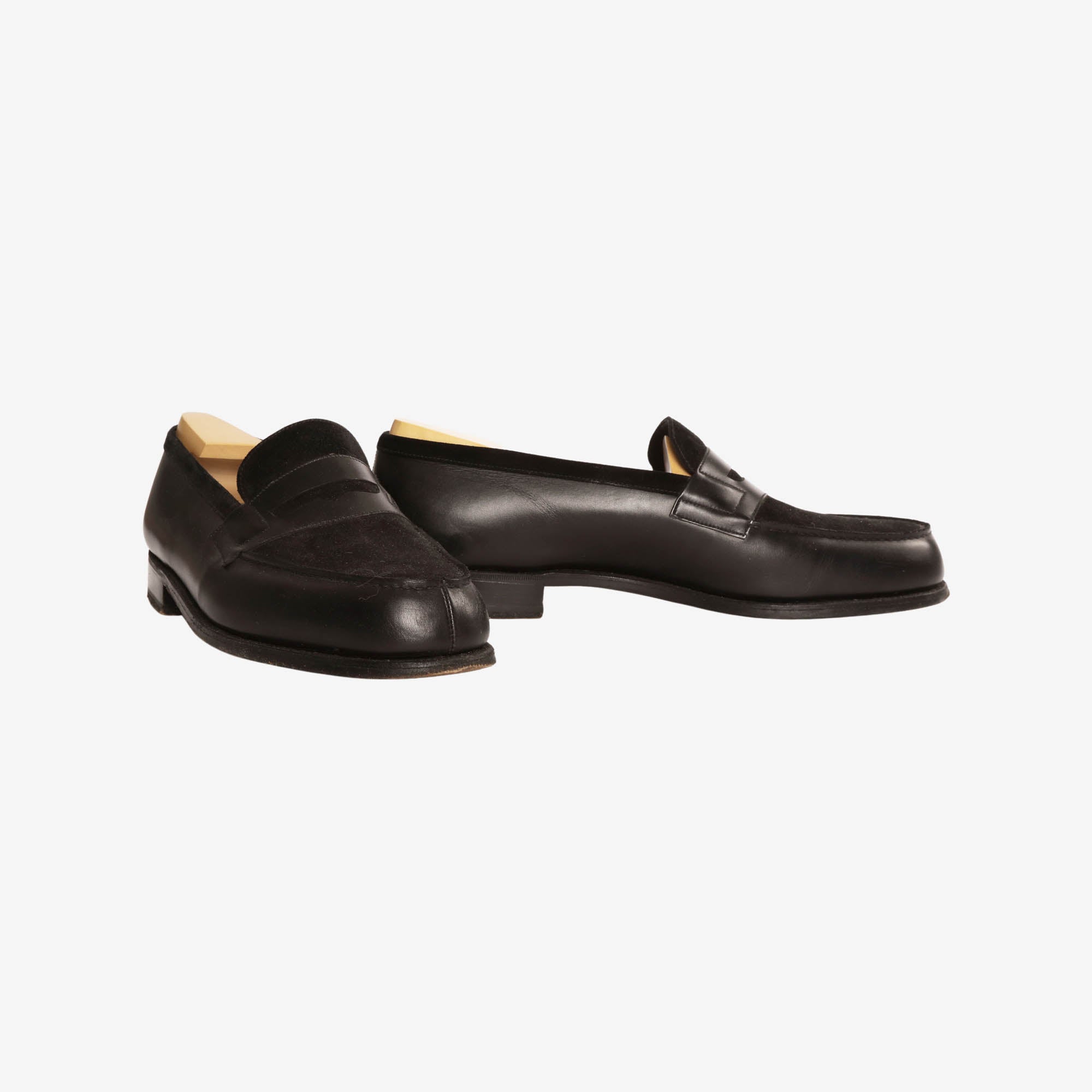 Leather Suede Penny Loafers + Trees