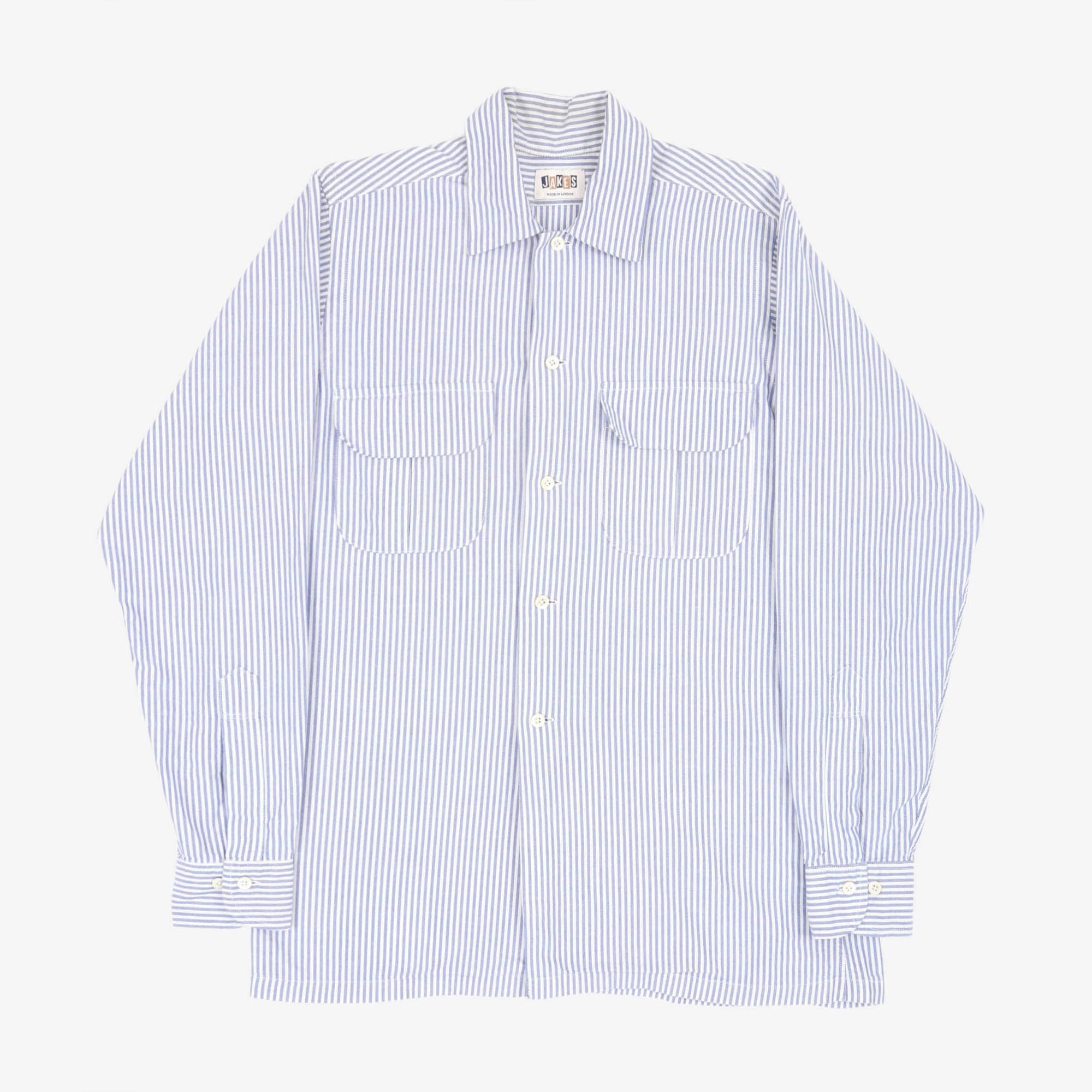Vertical Striped Oxford Leisure Shirt