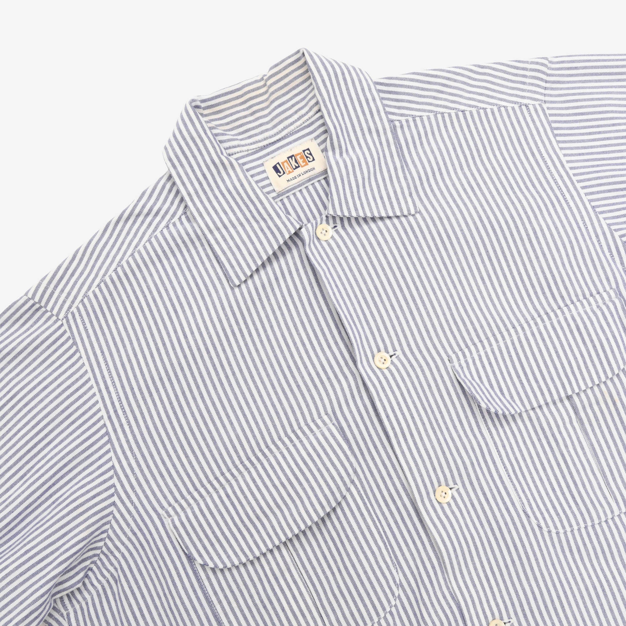 Vertical Striped Oxford Leisure Shirt