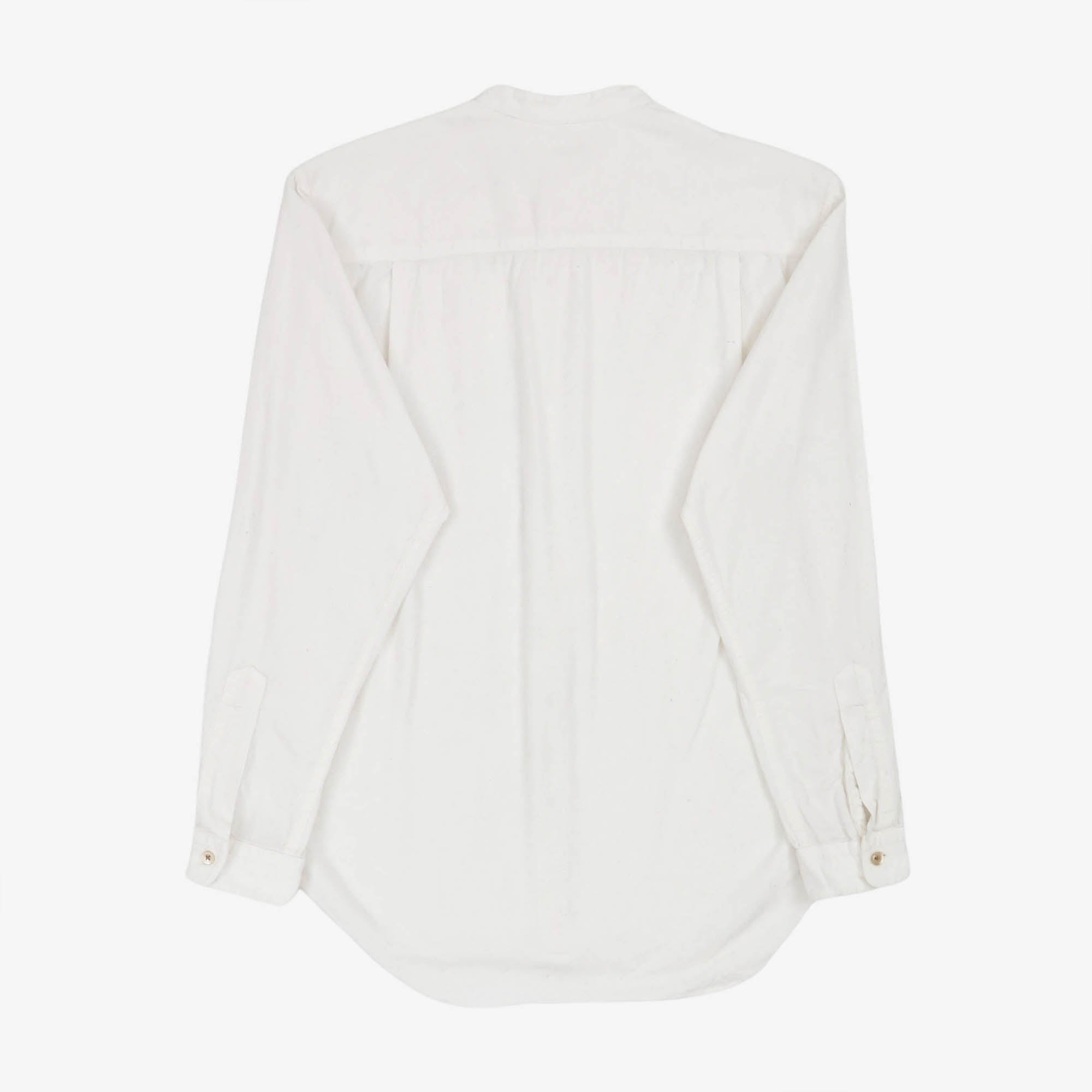 Corduroy Band Collar Shirt