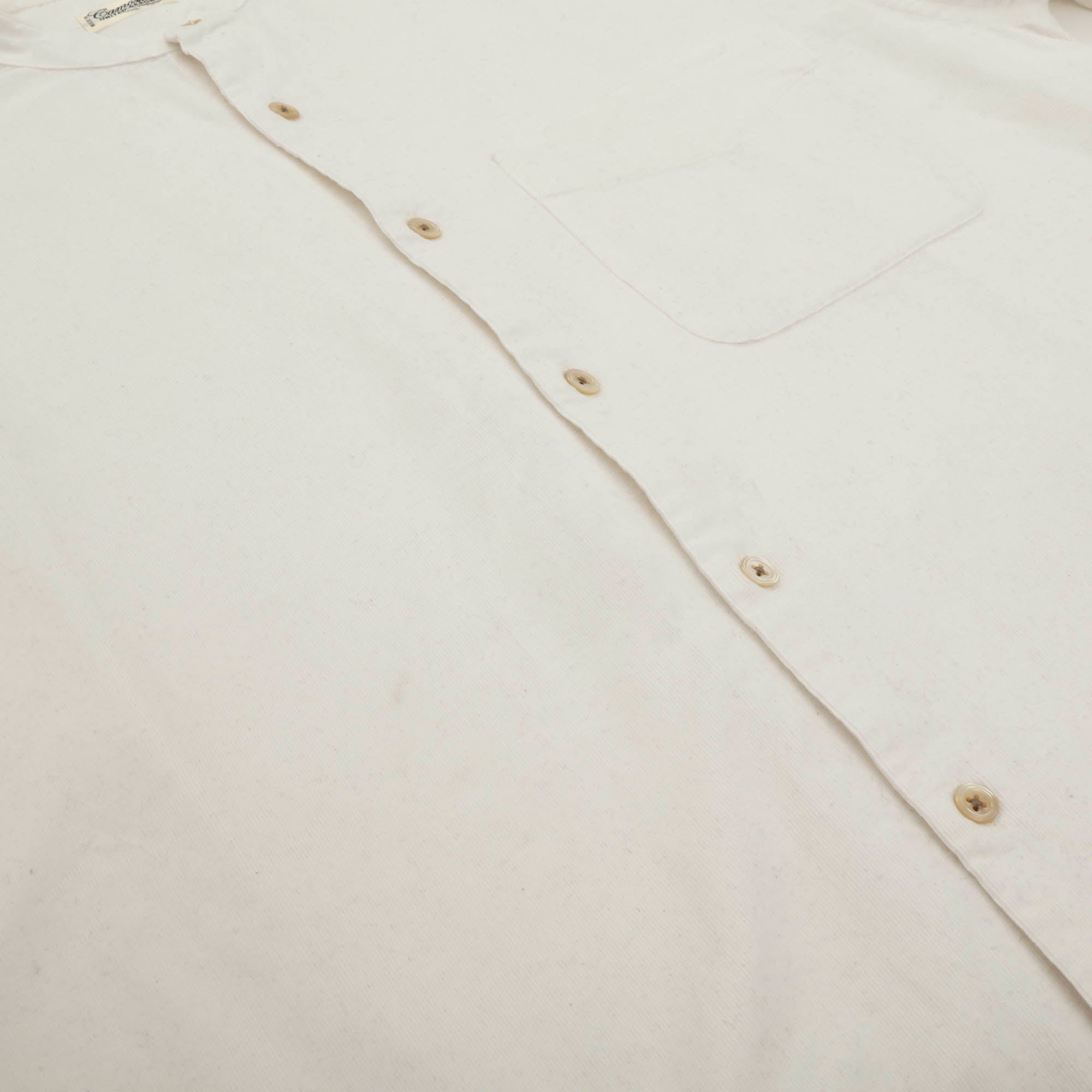 Corduroy Band Collar Shirt