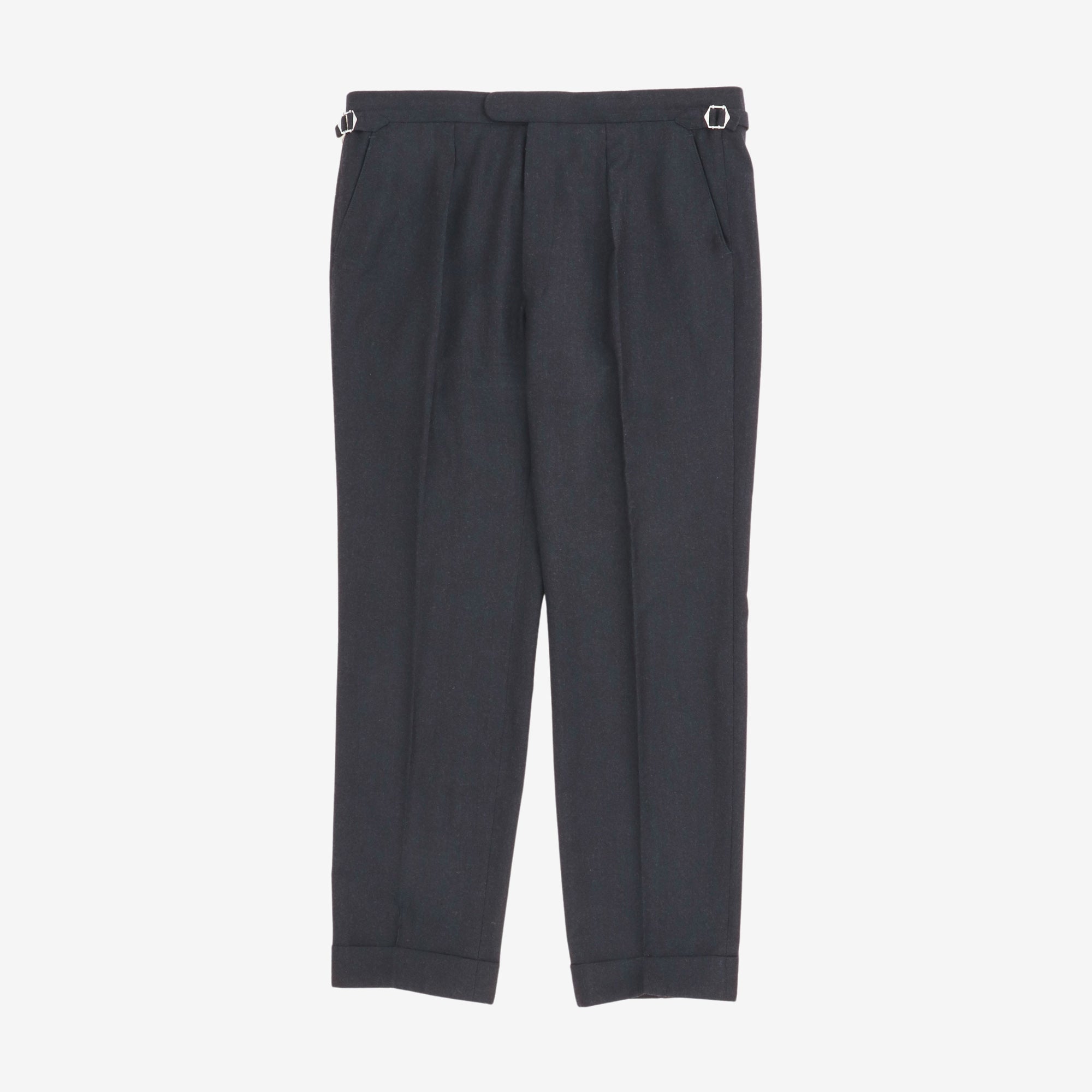 Wool Pleated Tailored Trousers (36W X 31L)
