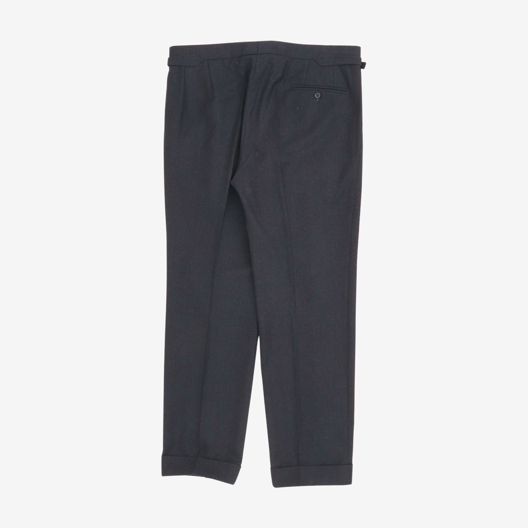 Wool Pleated Tailored Trousers (36W X 31L)