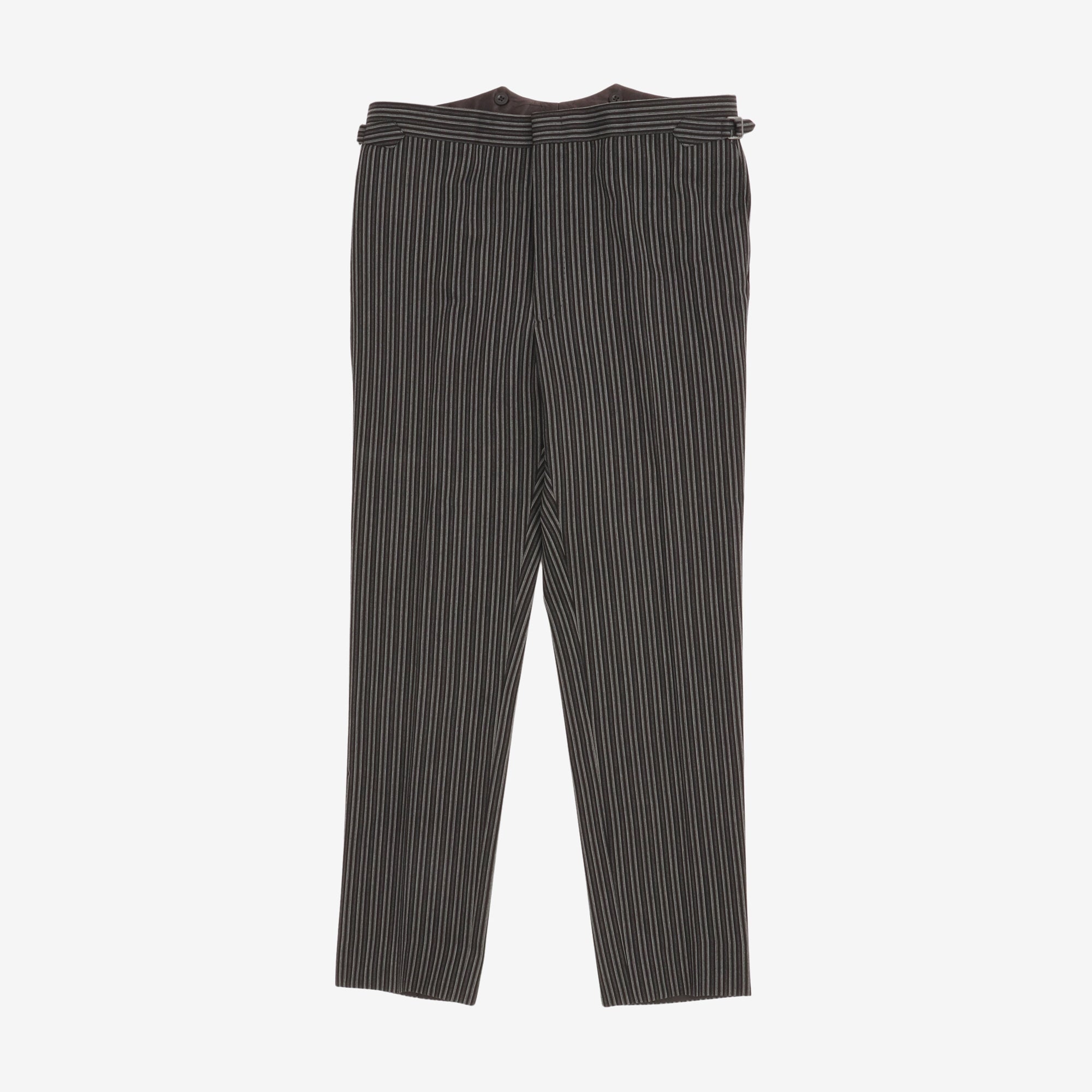 Flat Front Striped Morning Trousers (36W X 33L)