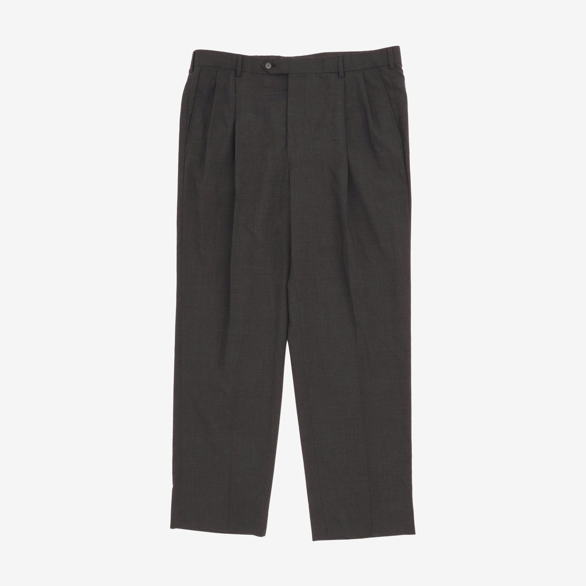 Wool Pleated Trousers (38W X 32L)