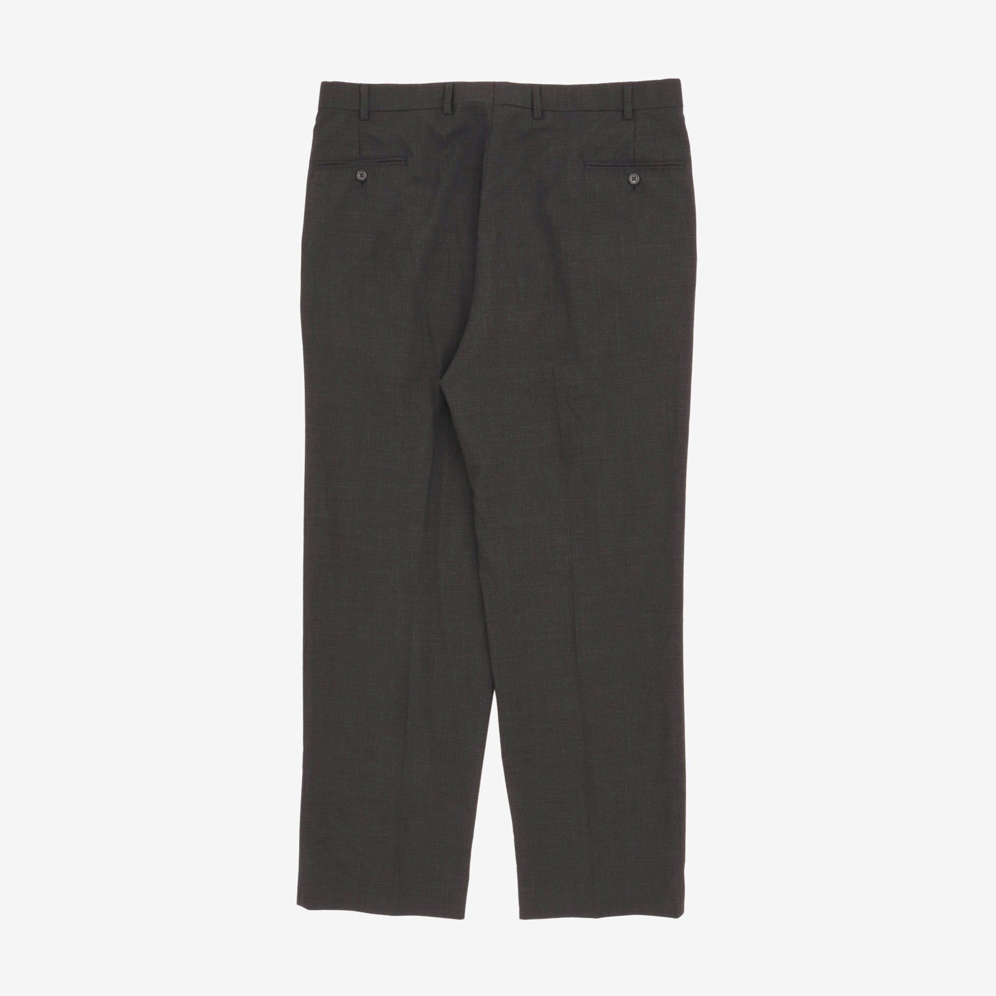Wool Pleated Trousers (38W X 32L)