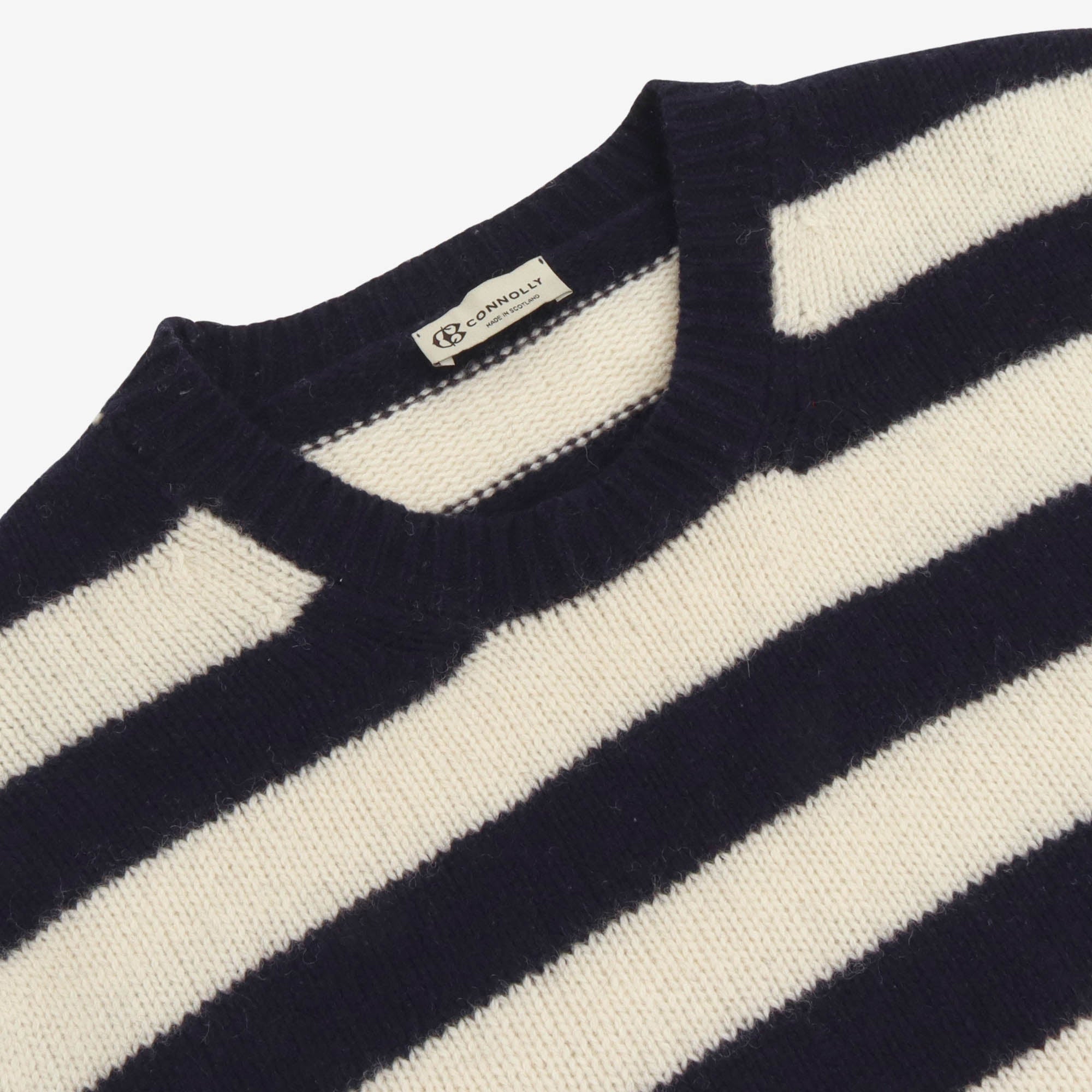 Striped Cashmere Shetland Sweater