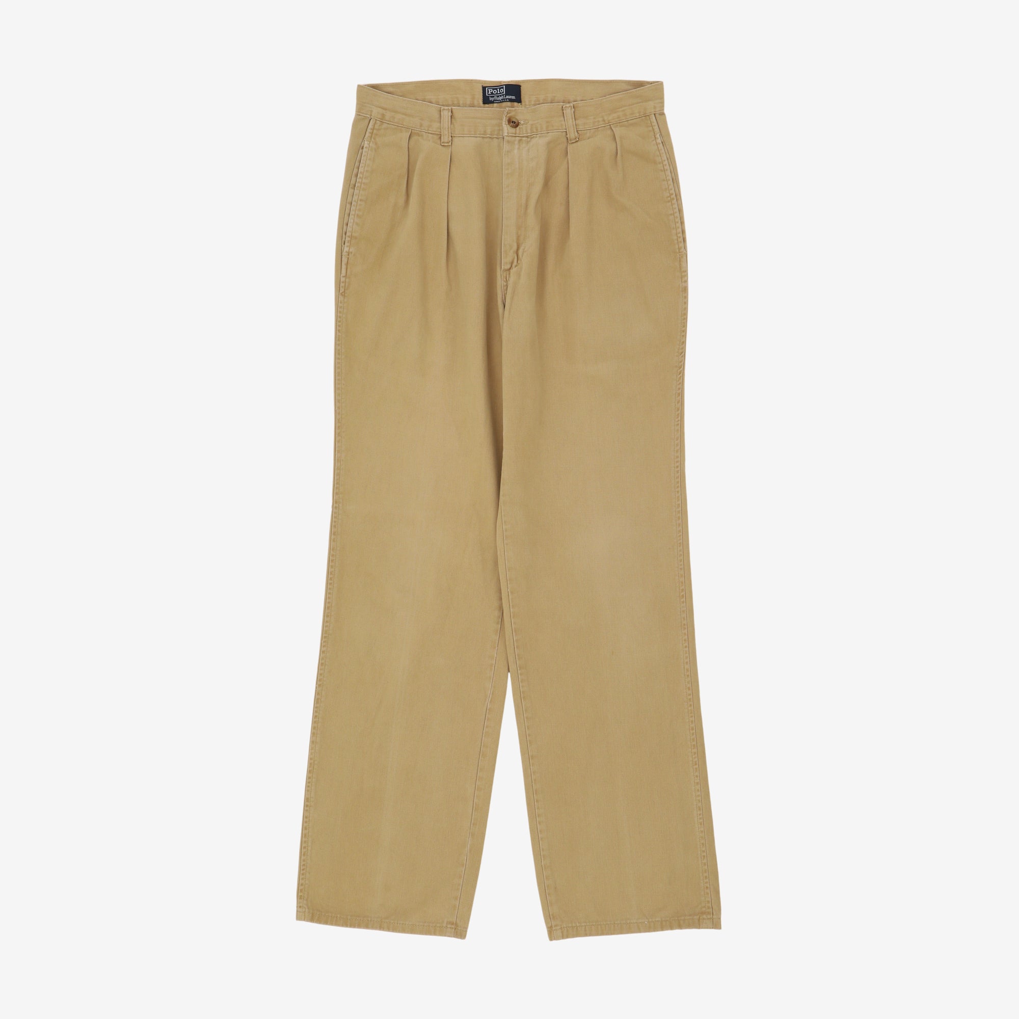 Vintage Double Pleated Twill Trousers (32W X 32L)