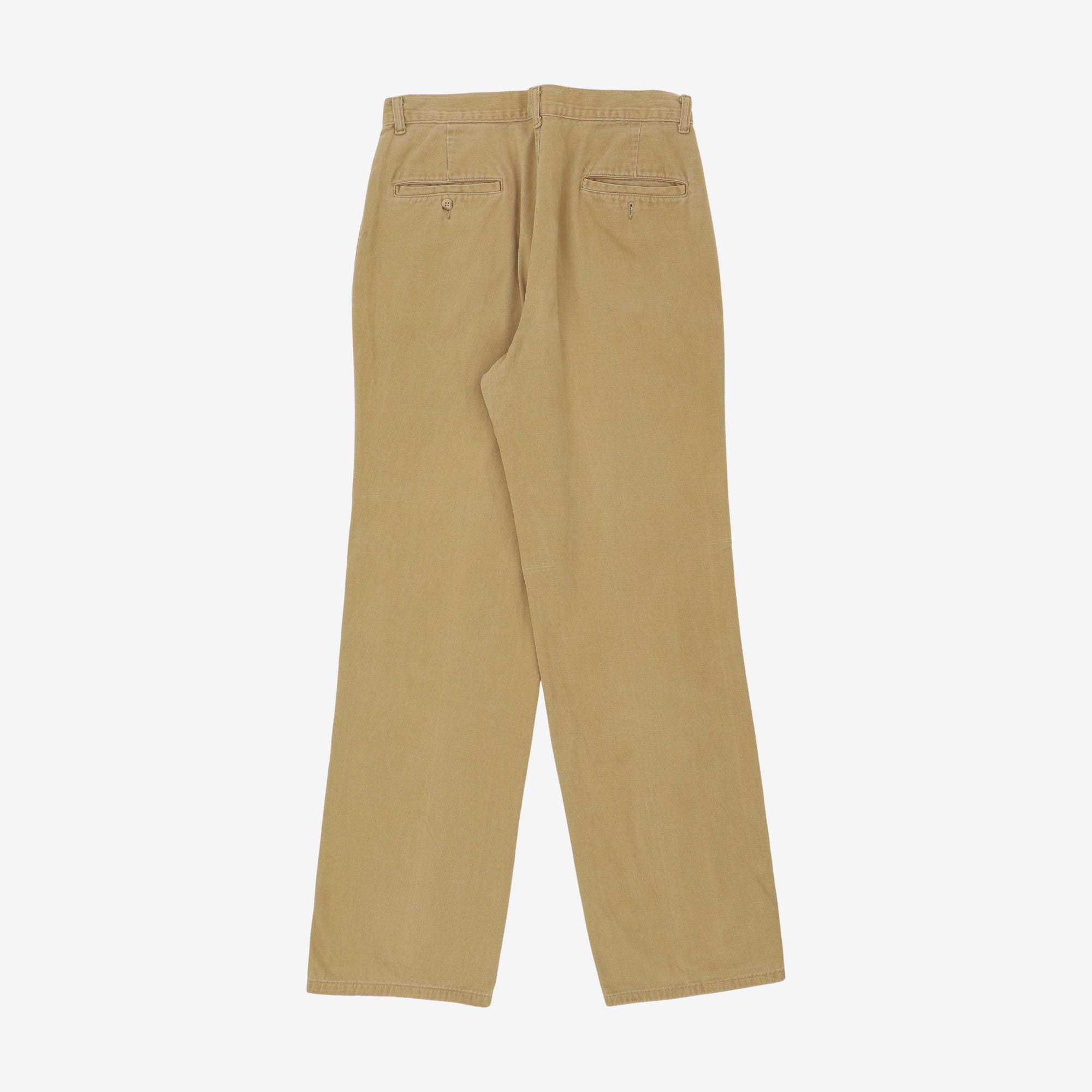 Vintage Double Pleated Twill Trousers (32W X 32L)