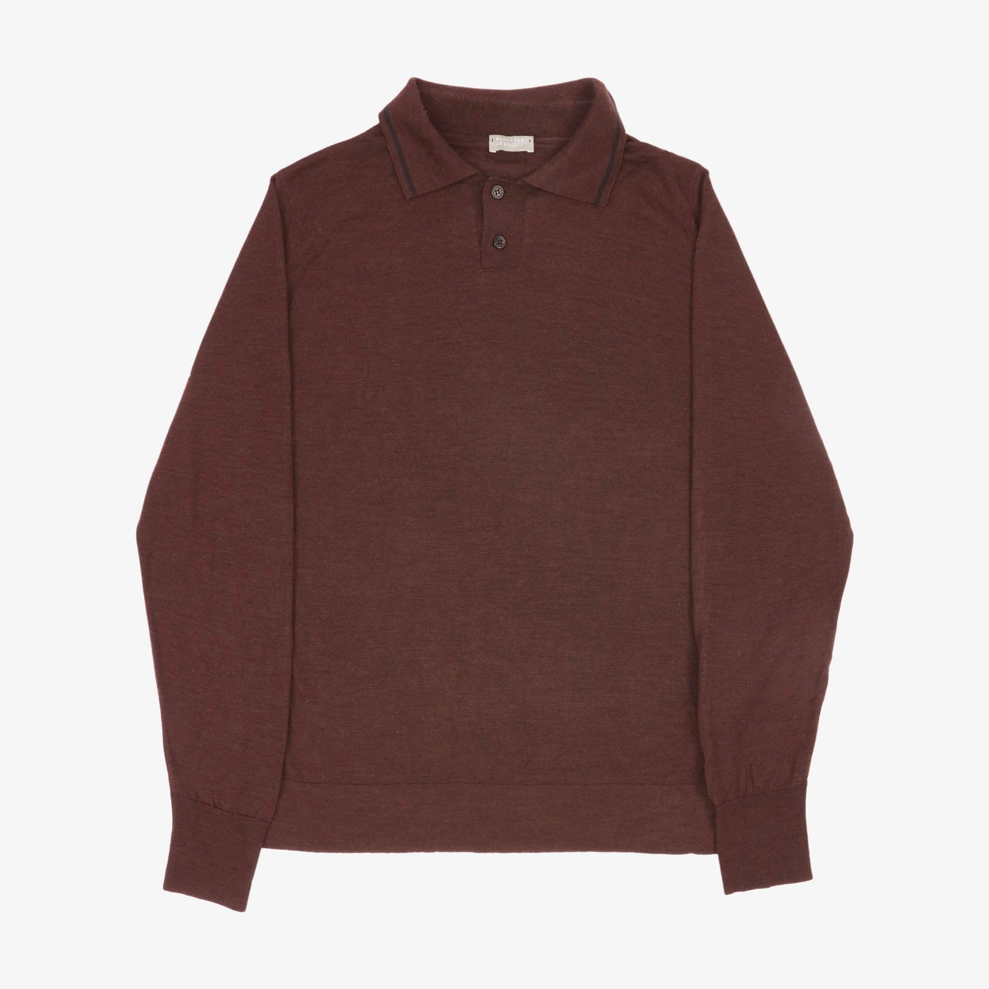 Heavy Trim Merino LS Polo