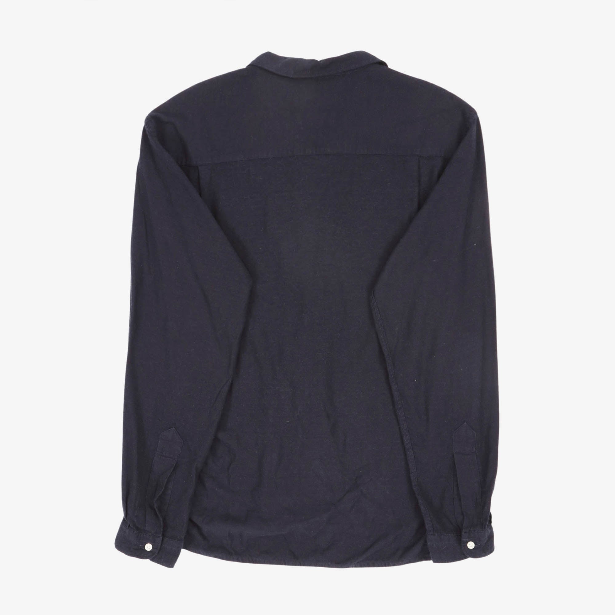 Rayon Wool Blend Camp Collar Shirt
