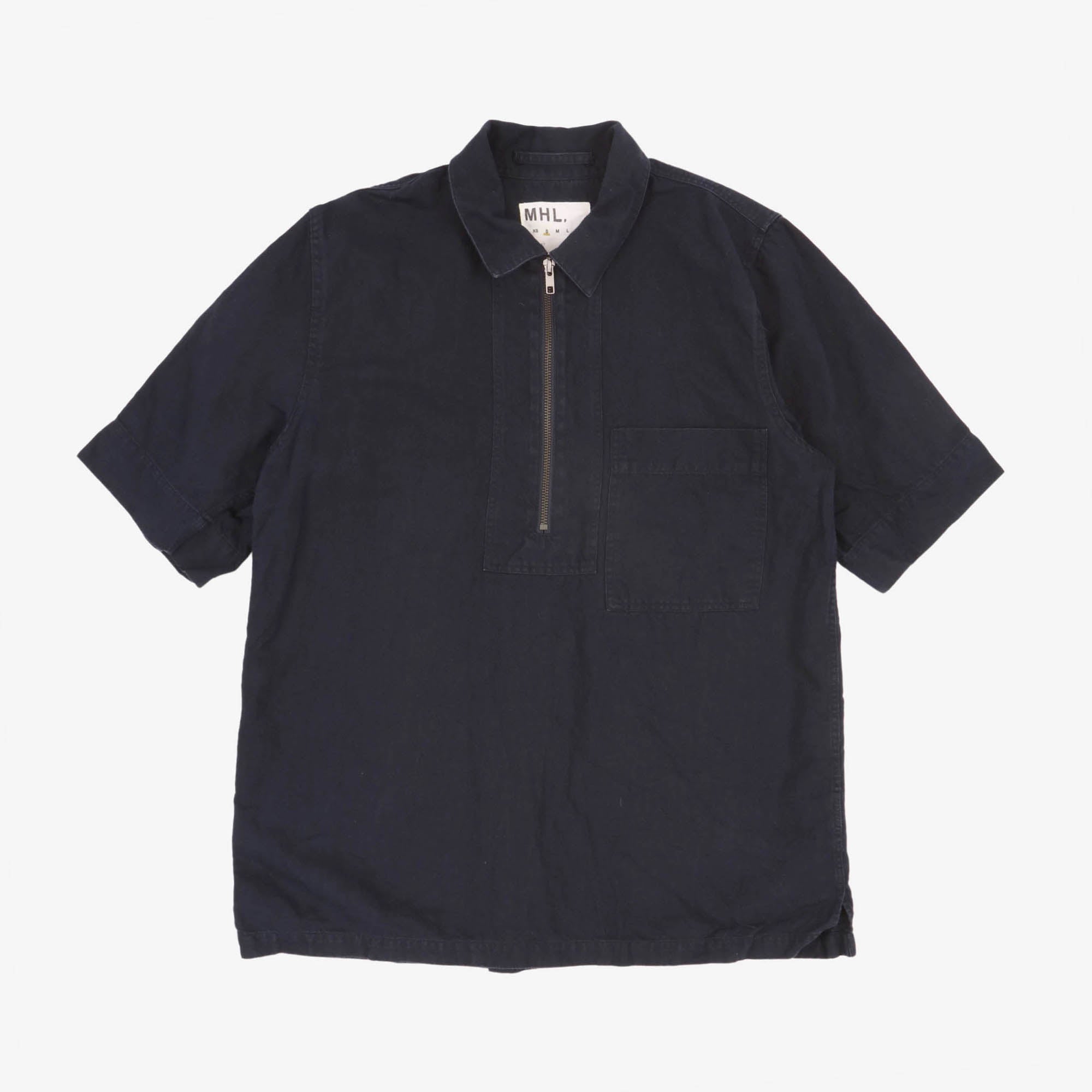 MHL Linen Blend Half Zip Polo