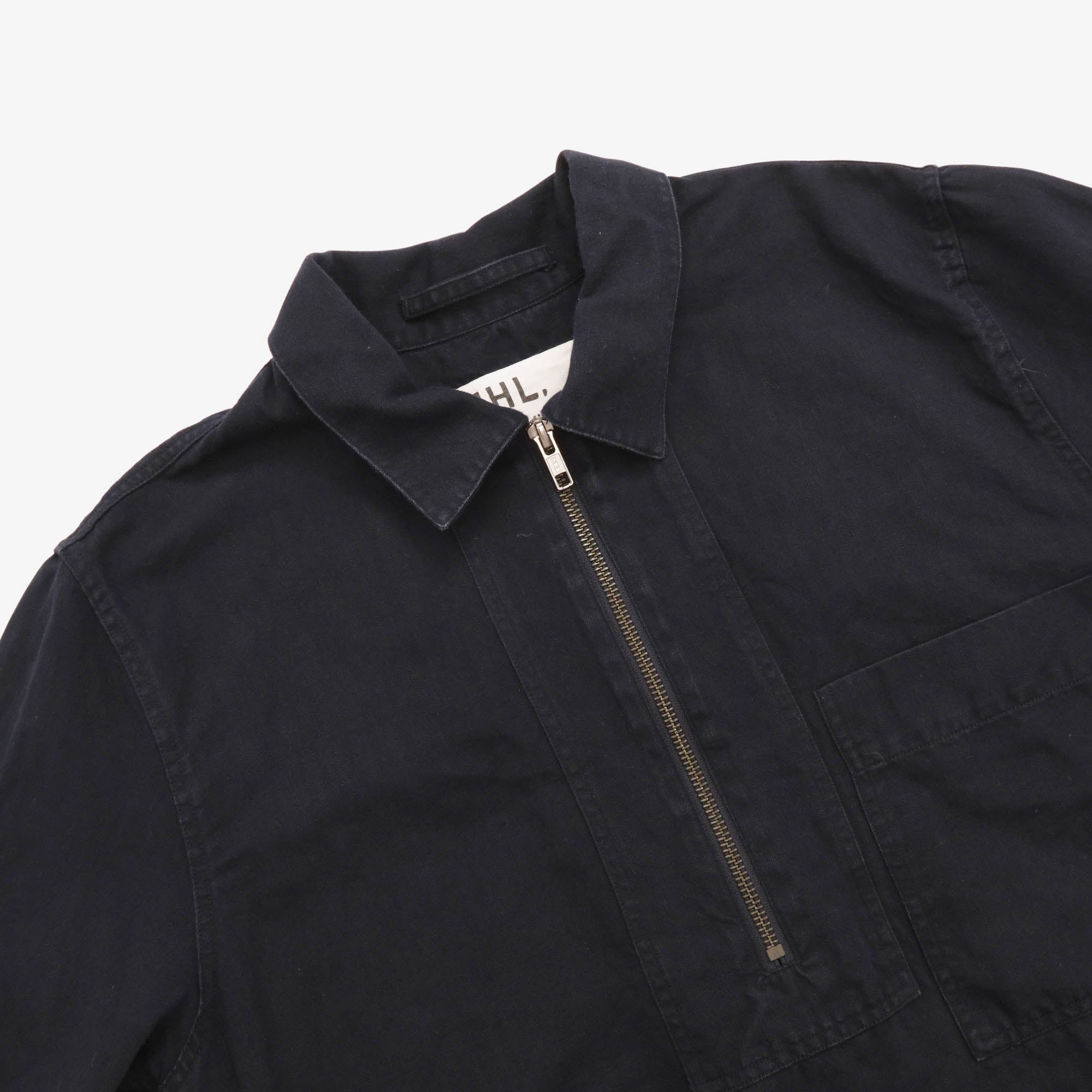 MHL Linen Blend Half Zip Polo