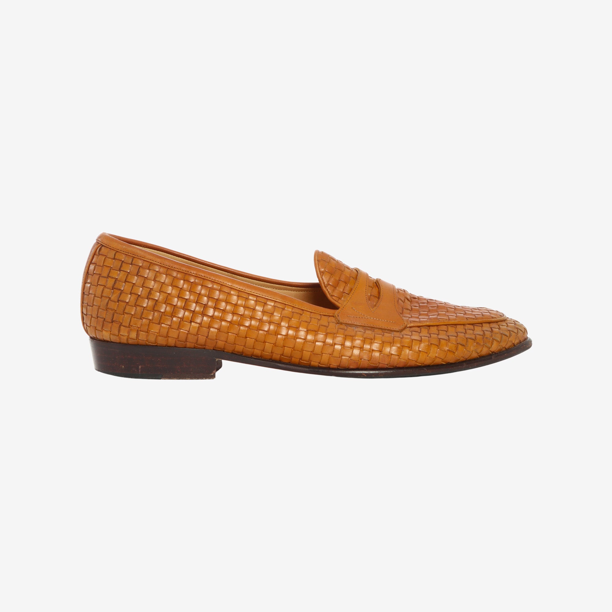 Woven Leather Sagan Classic Penny Loafer