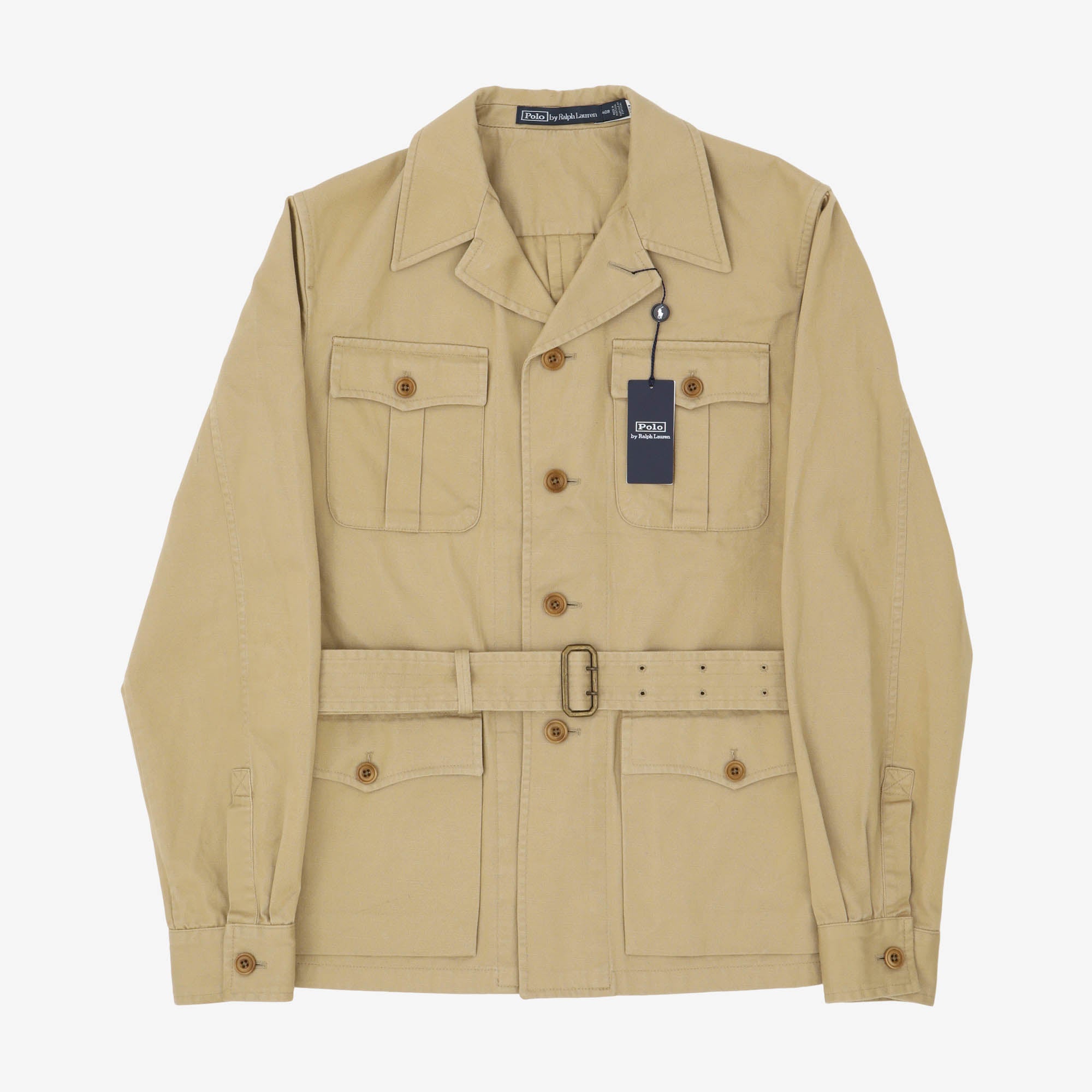 Belted Twill Safari Jacket