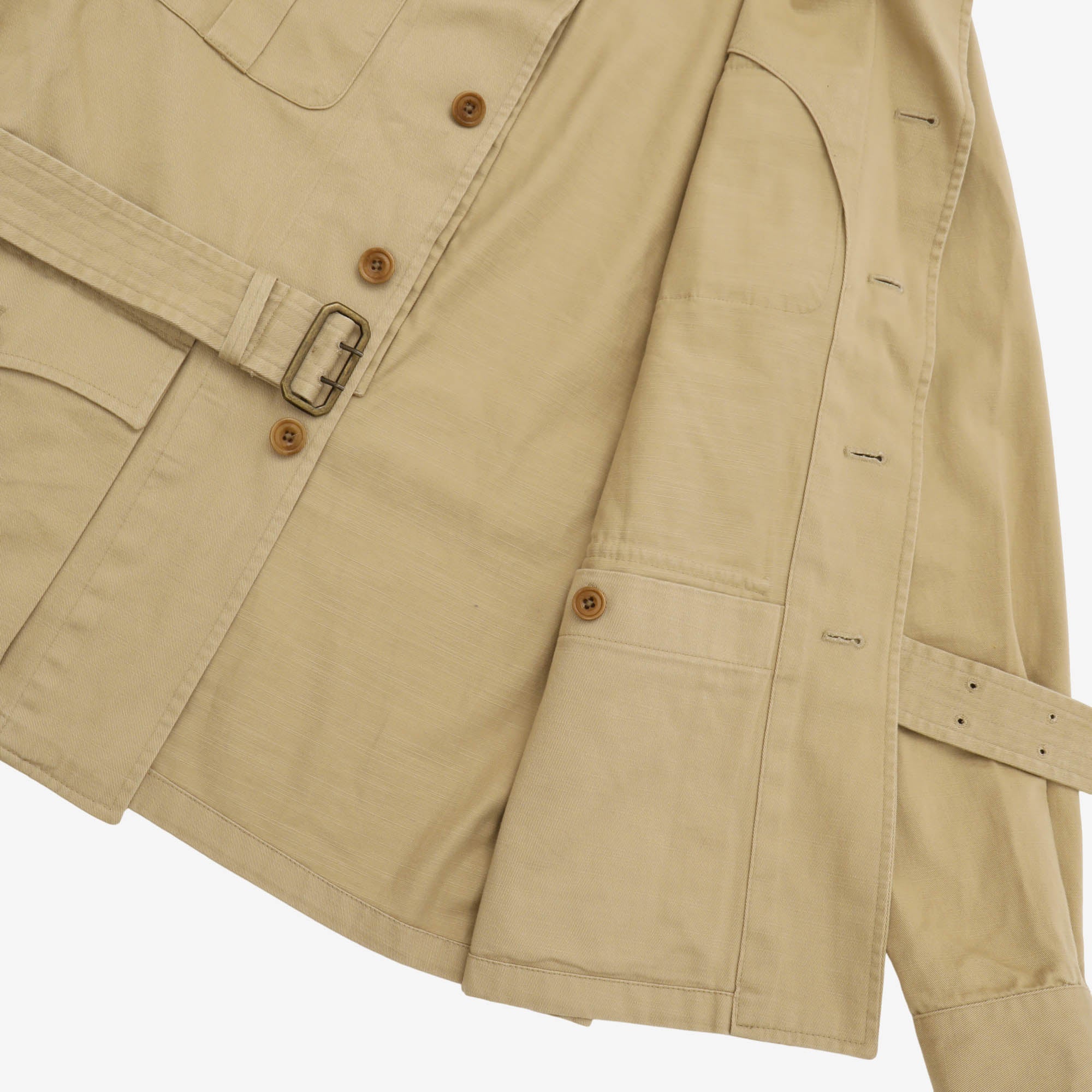 Belted Twill Safari Jacket
