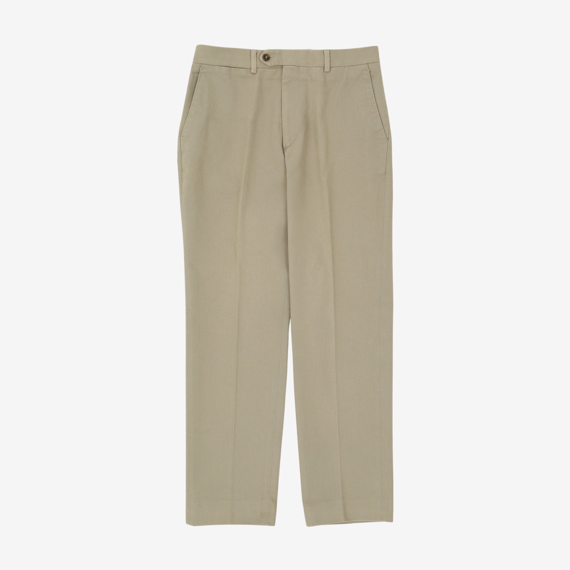 Cotton Twill Flat Front Trousers (30W X 30L)