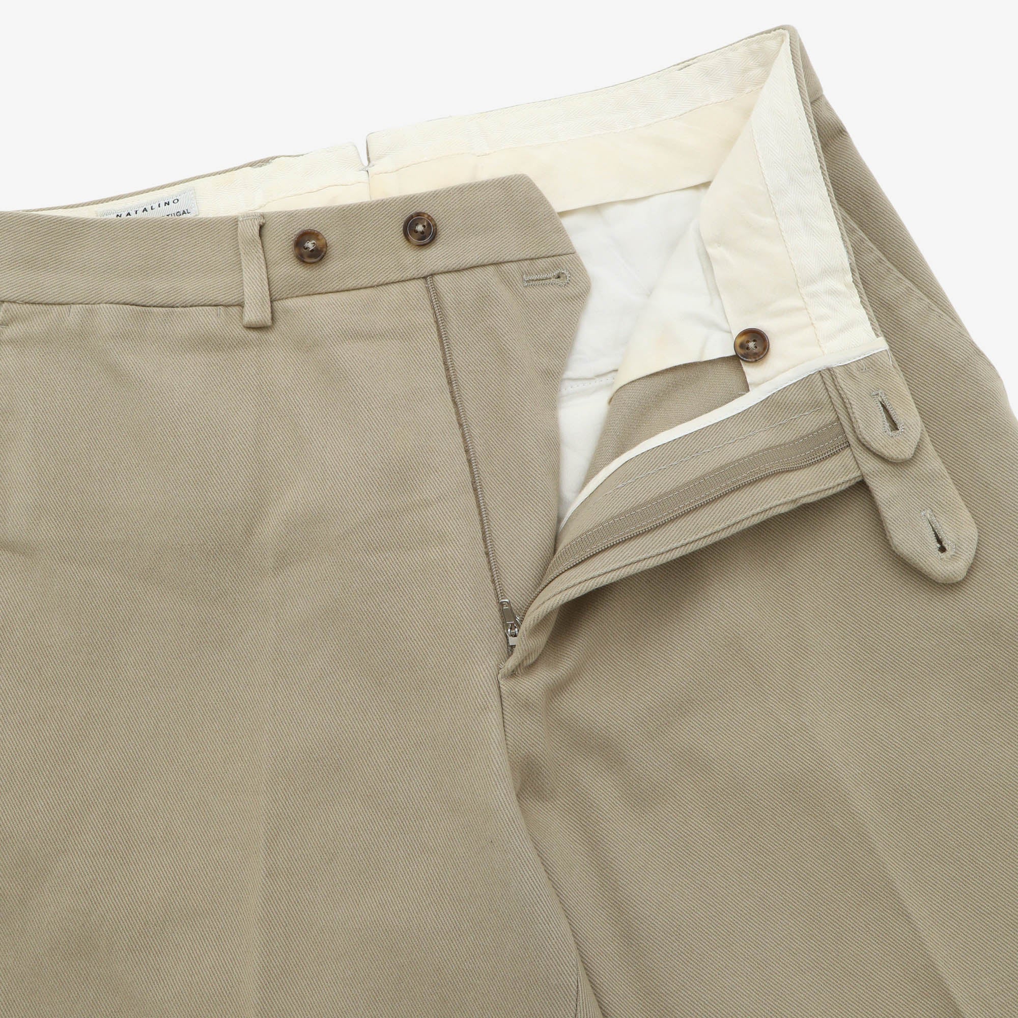 Cotton Twill Flat Front Trousers (30W X 30L)