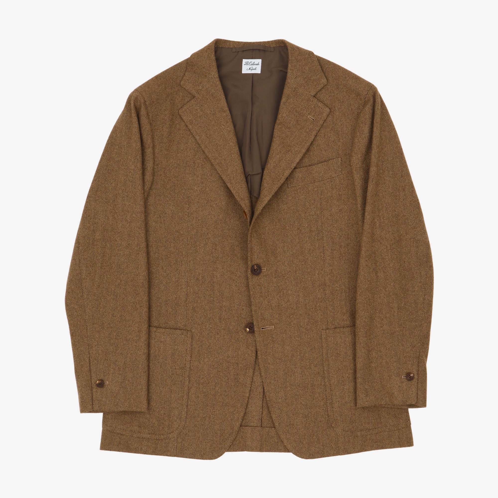 Bespoke Cashmere Herringbone Blazer