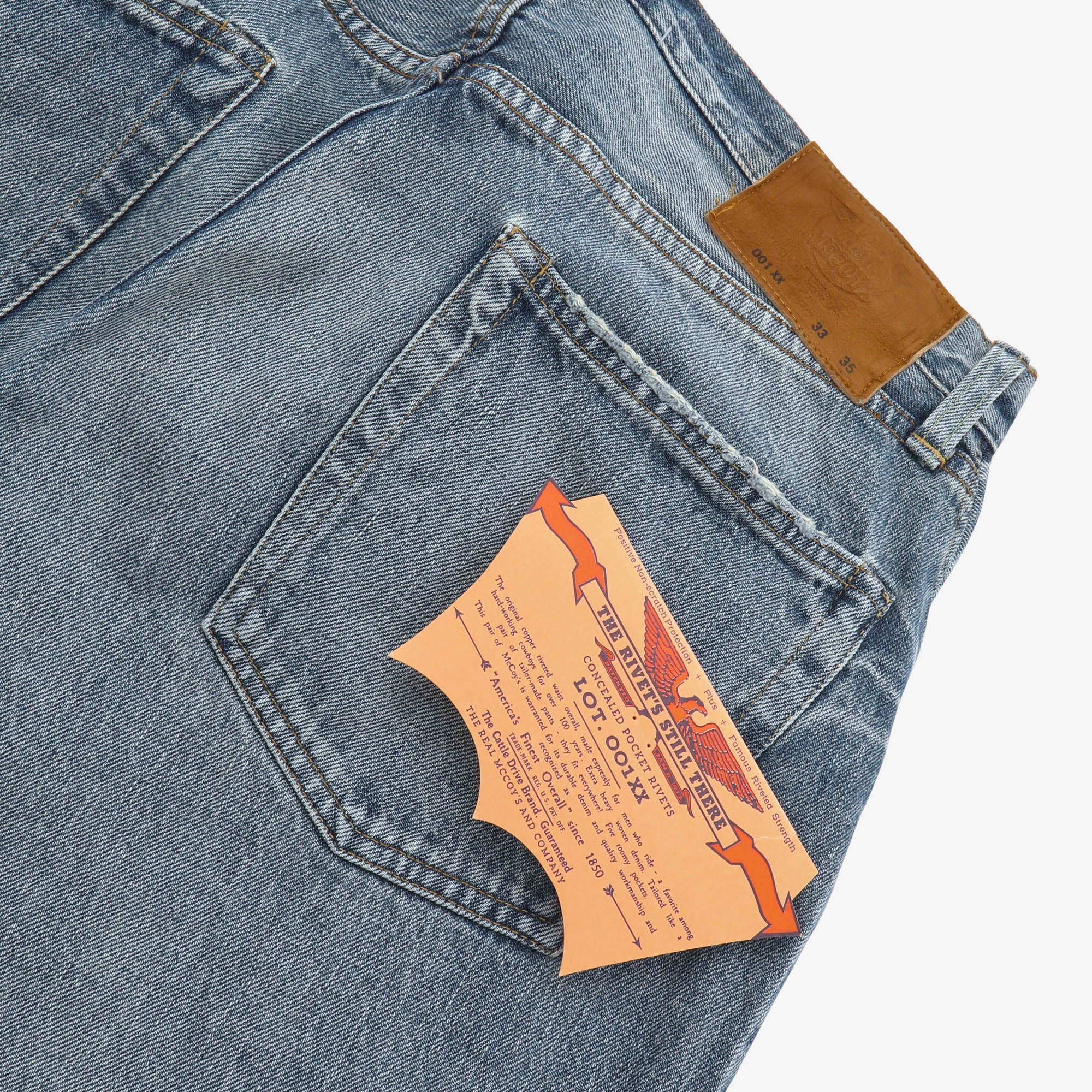 Lot 001XX Light Wash Selvedge Jeans (31W X 28L)
