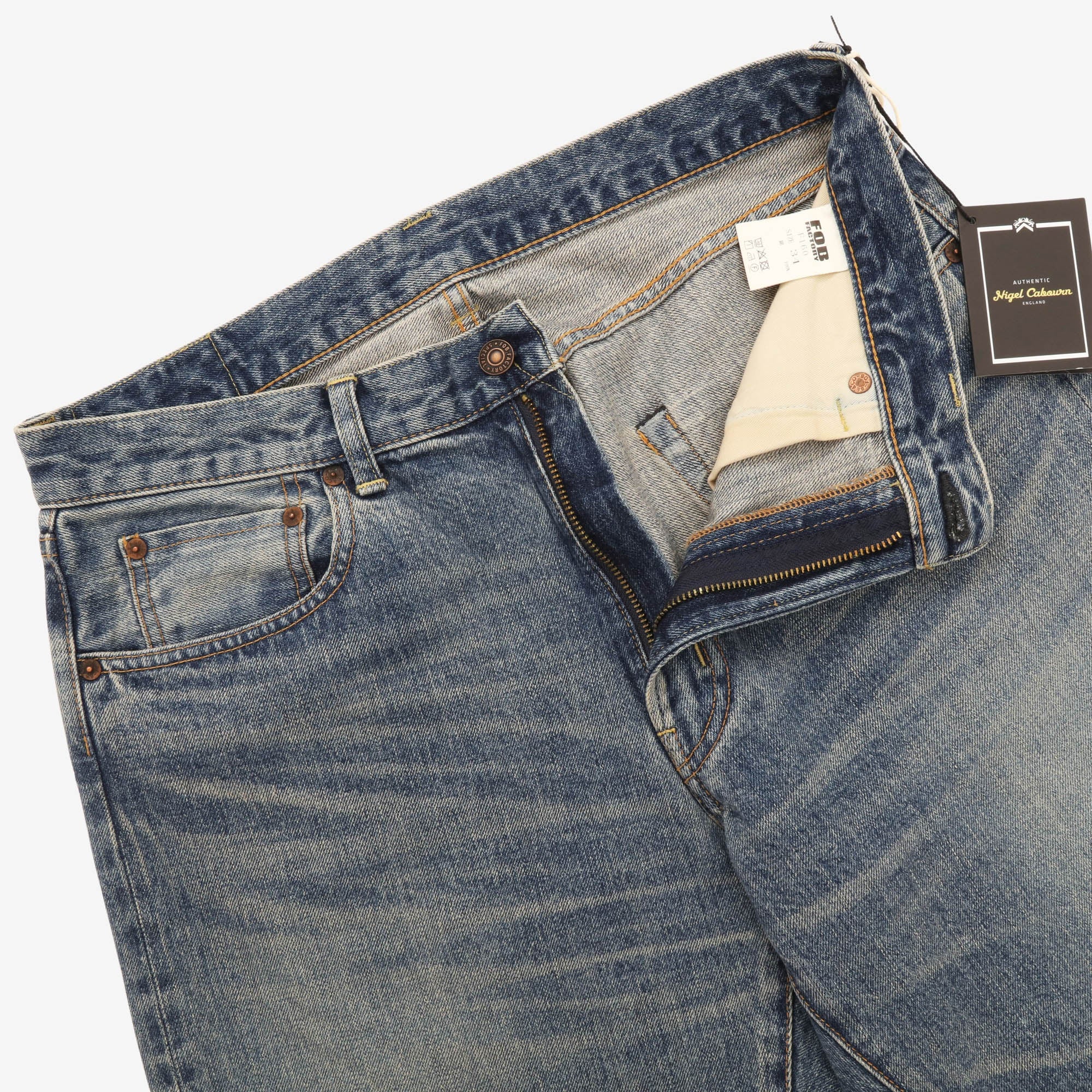 F160 66 Used Wash Selvedge Jeans (33W X 30L)