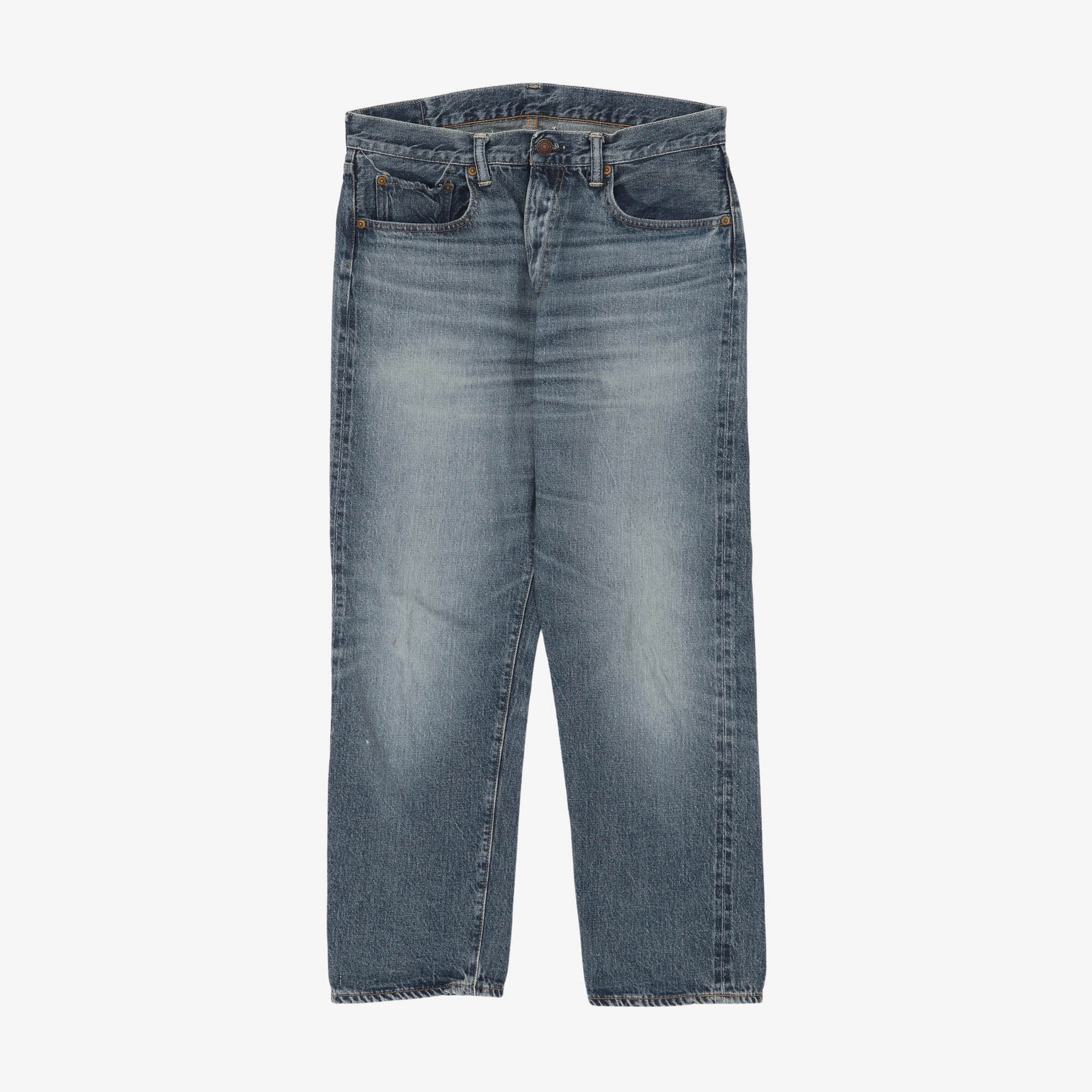 1105 Second Hand Used Wash 12oz Selvedge Jeans (32W X 27L)