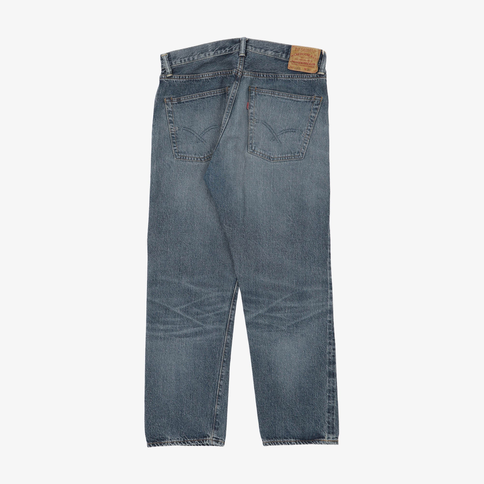 1105 Second Hand Used Wash 12oz Selvedge Jeans (32W X 27L)