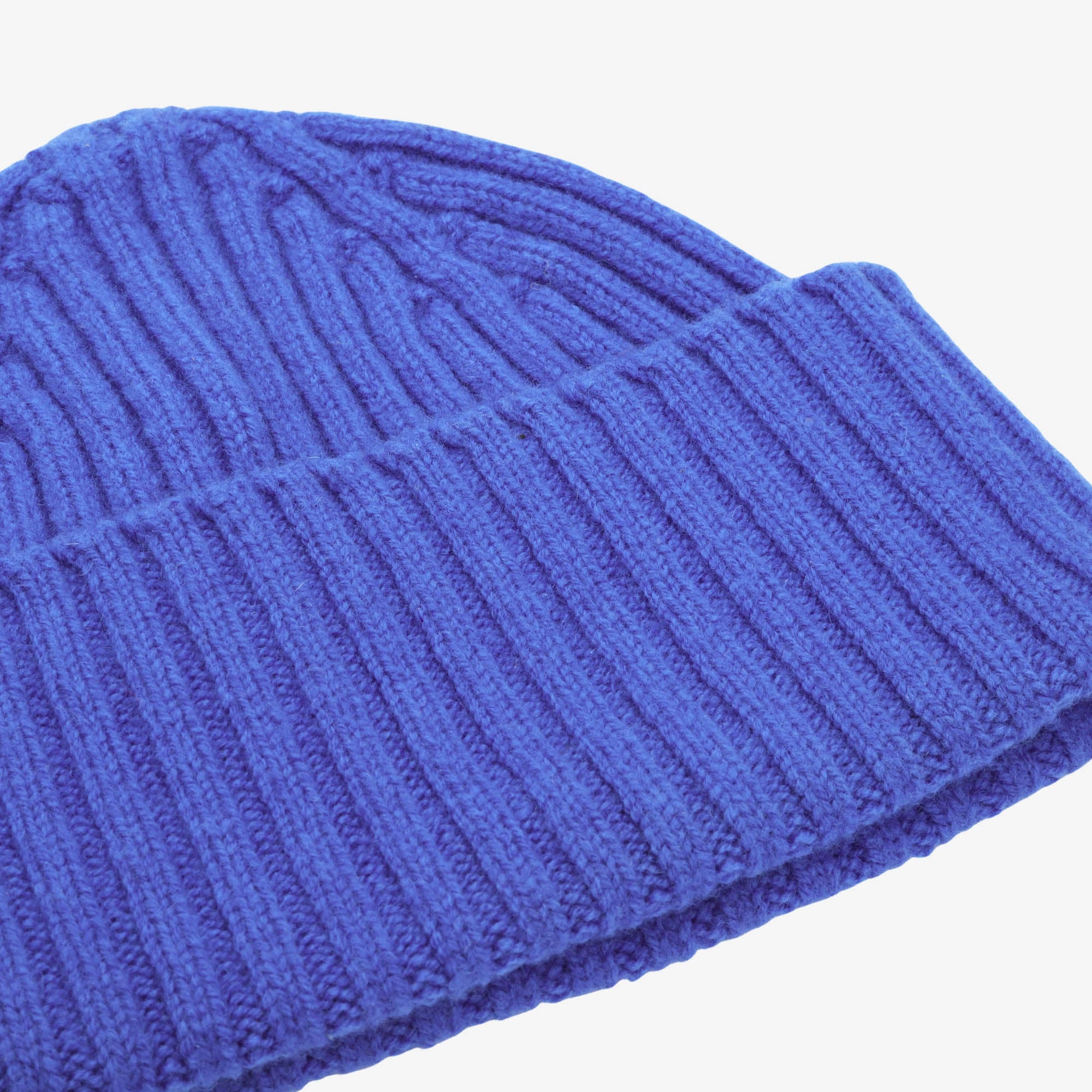 Lambswool Ribbed Knit Cap