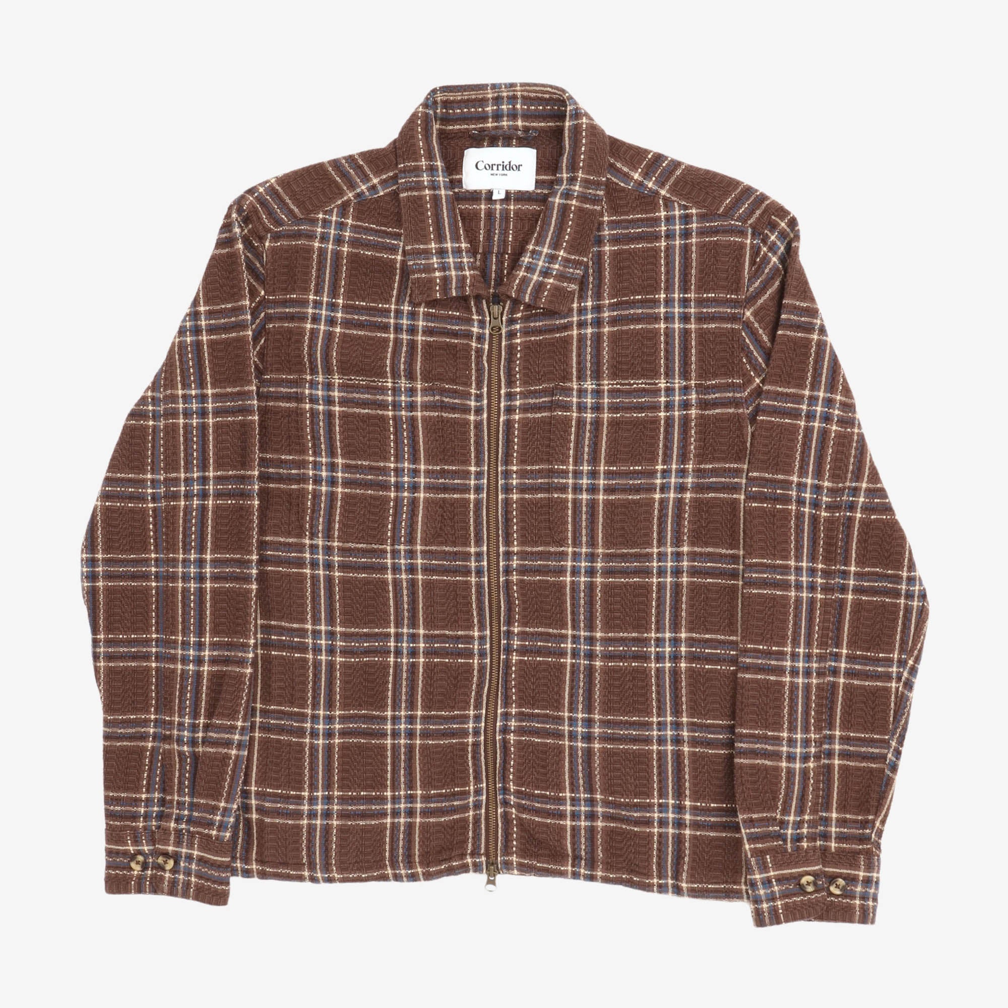 Venice Plaid Zip Overshirt