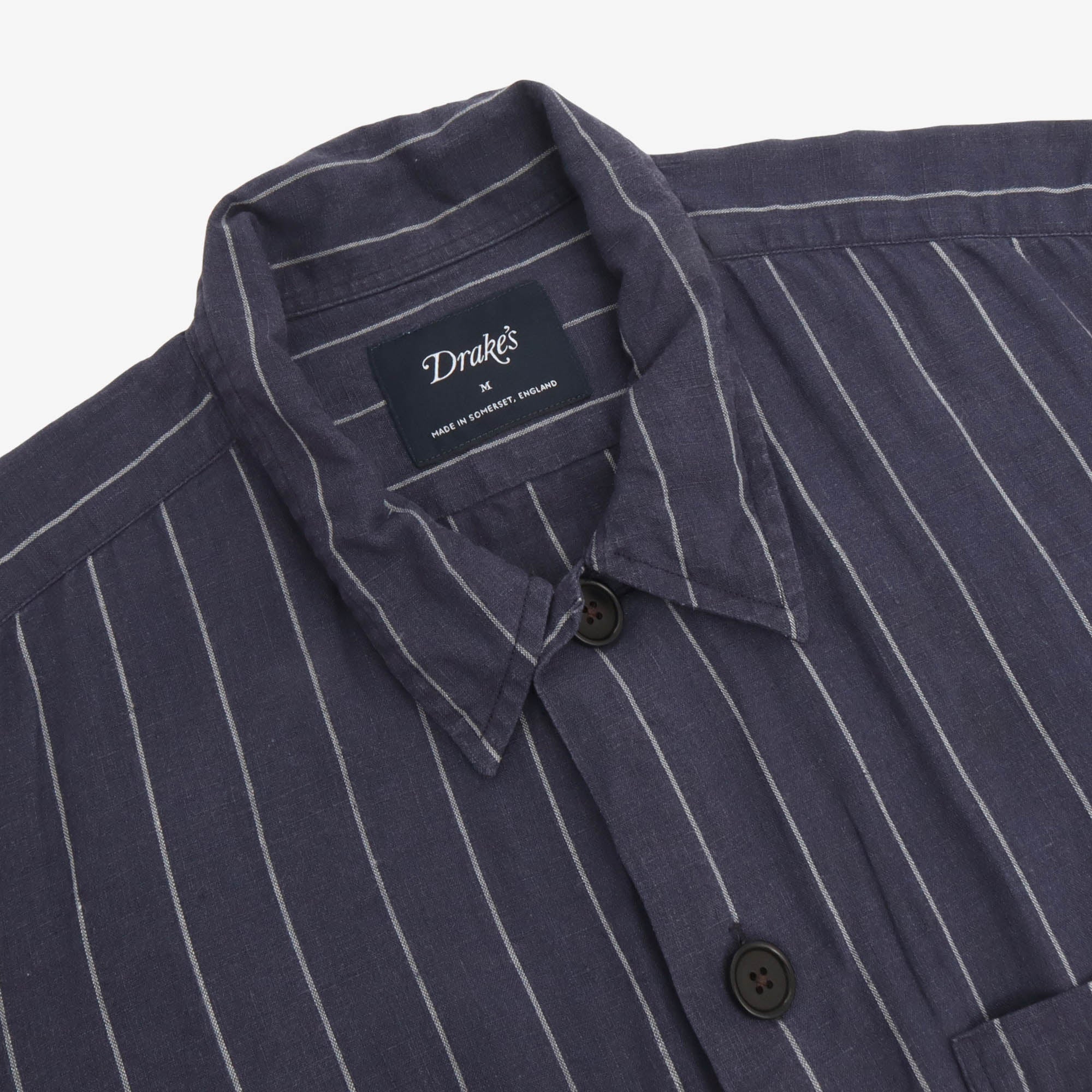 Pinstripe Linen Chore Jacket