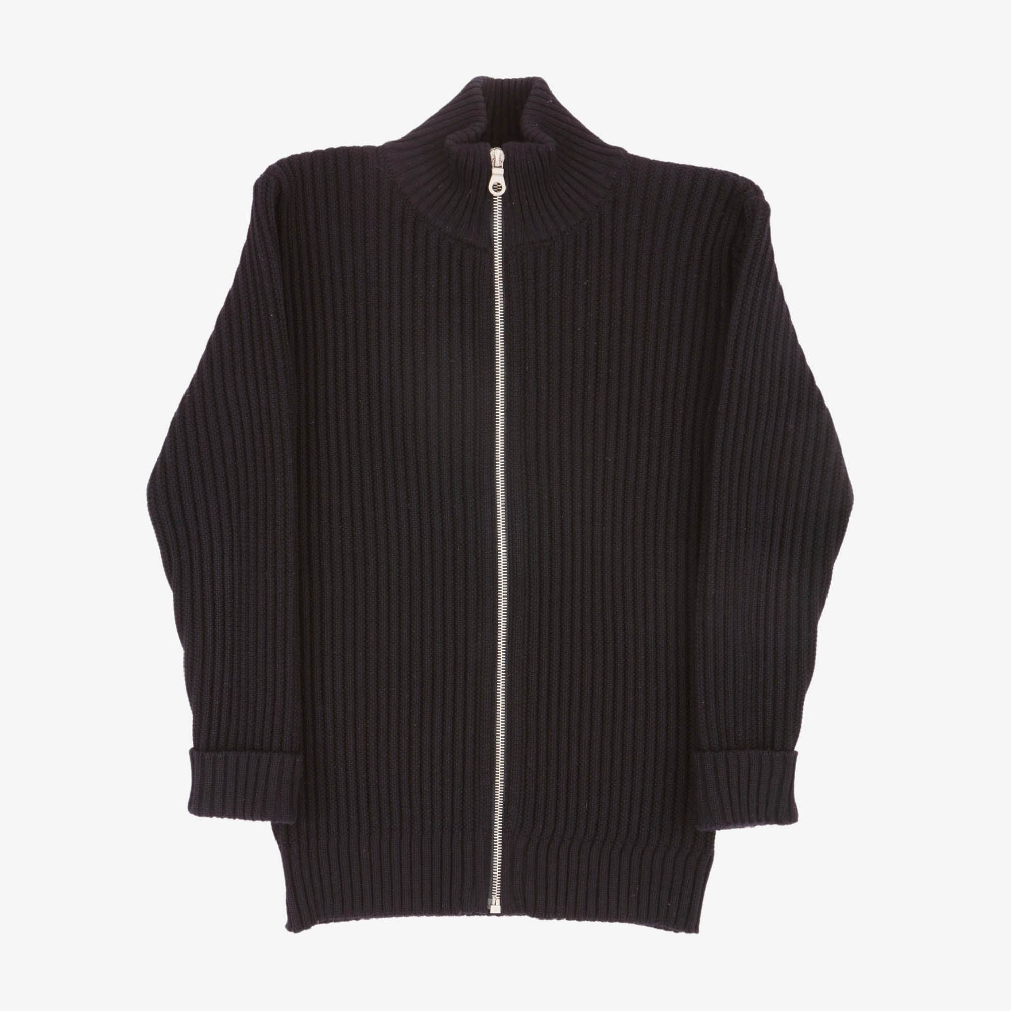 Ribbed Zip Up Cardigan