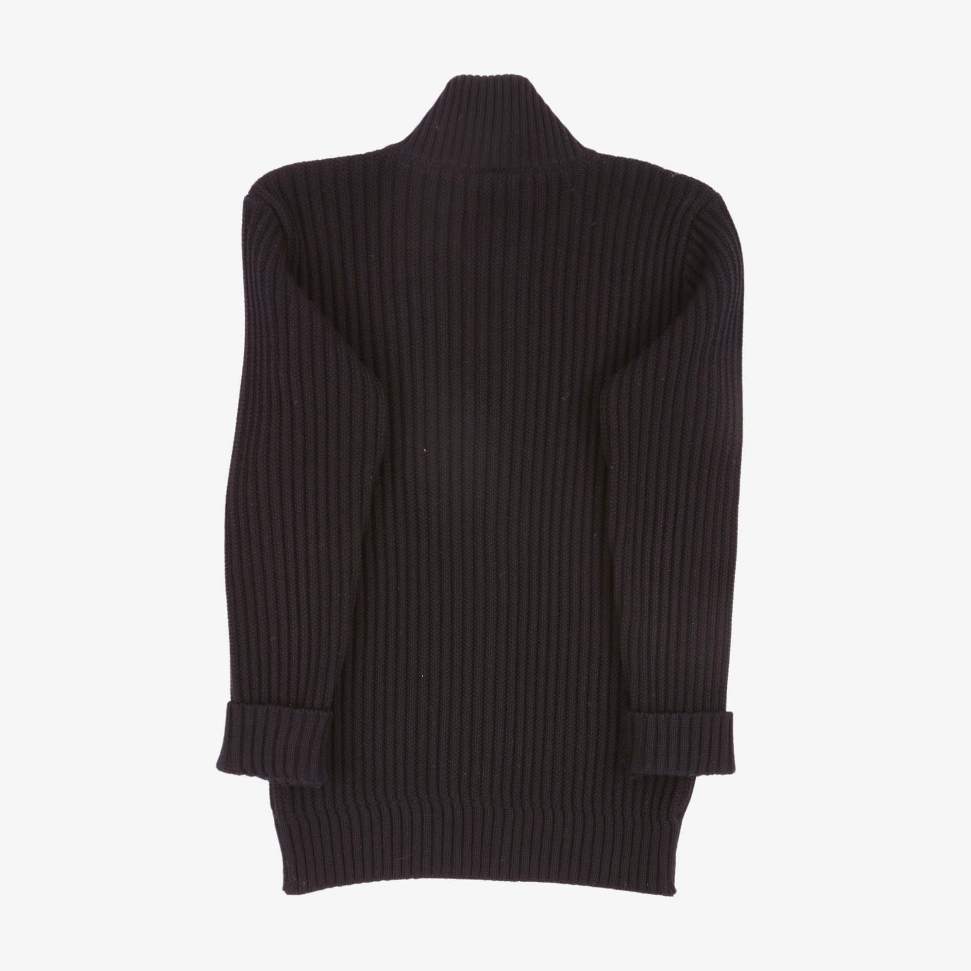Ribbed Zip Up Cardigan