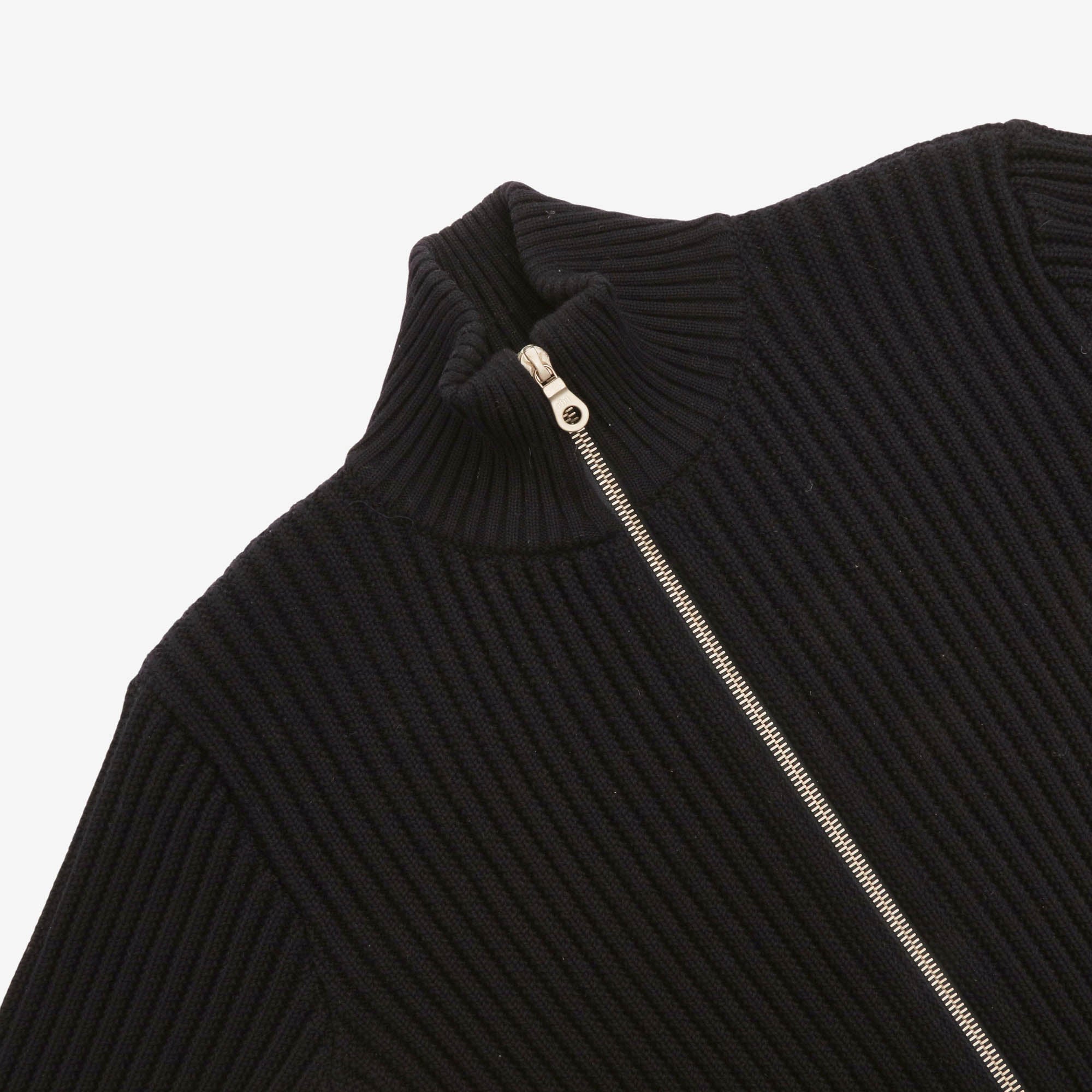 Ribbed Zip Up Cardigan