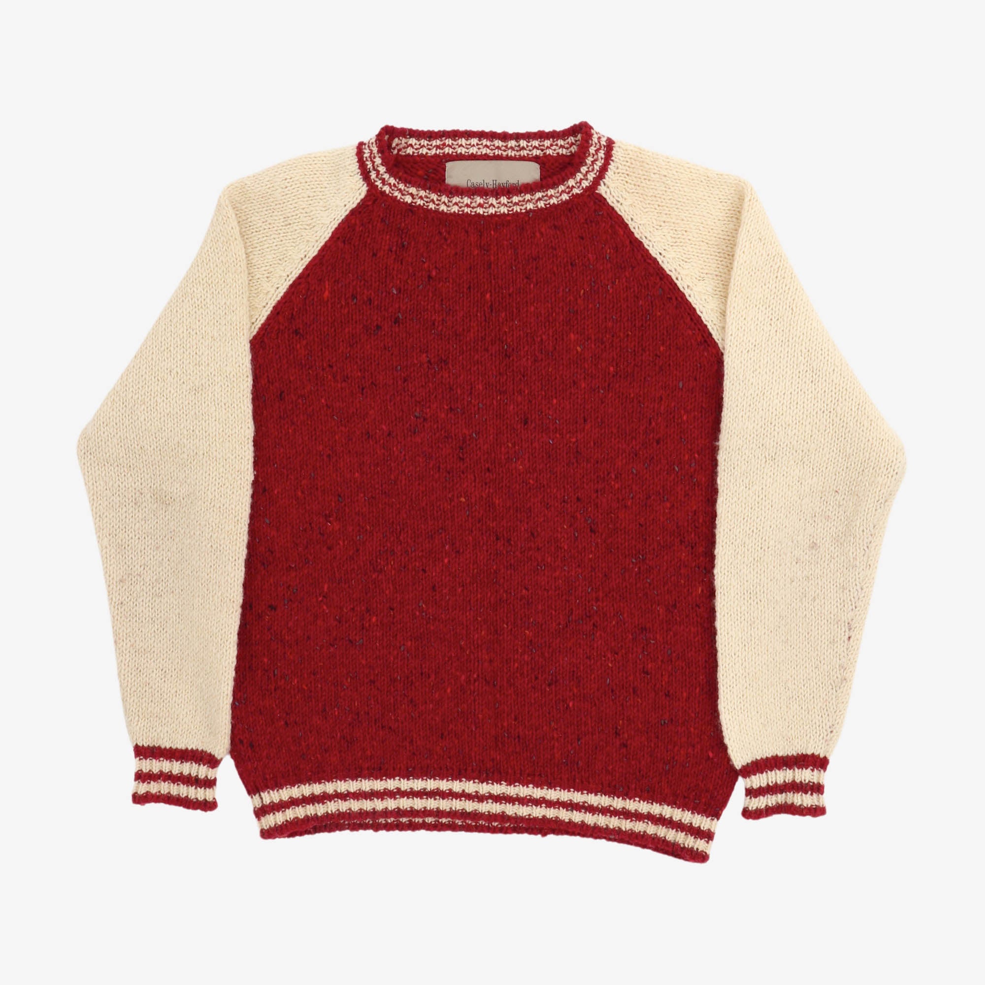 Raglan Knit Varsity Sweater