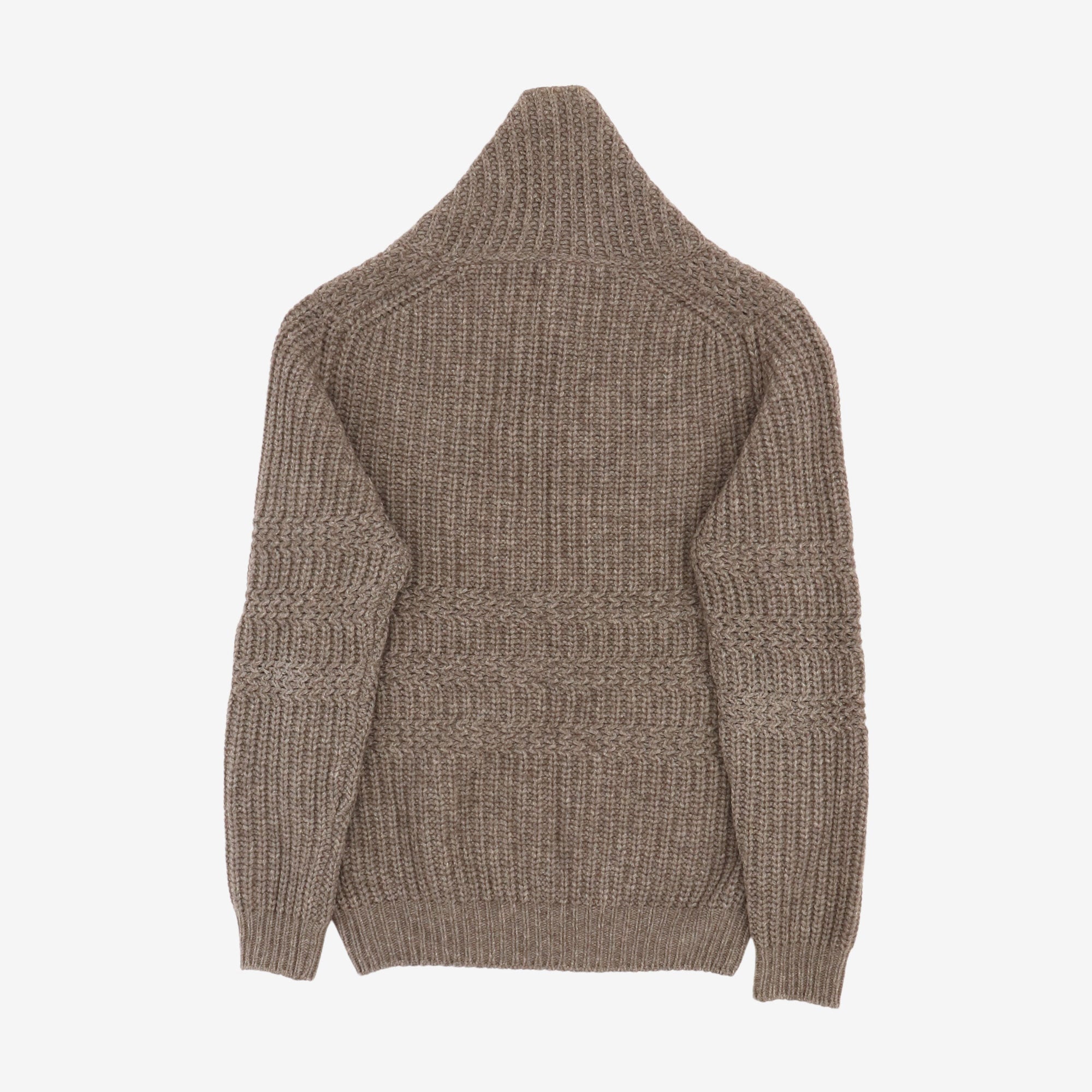 Shawl Collar Knit Sweater