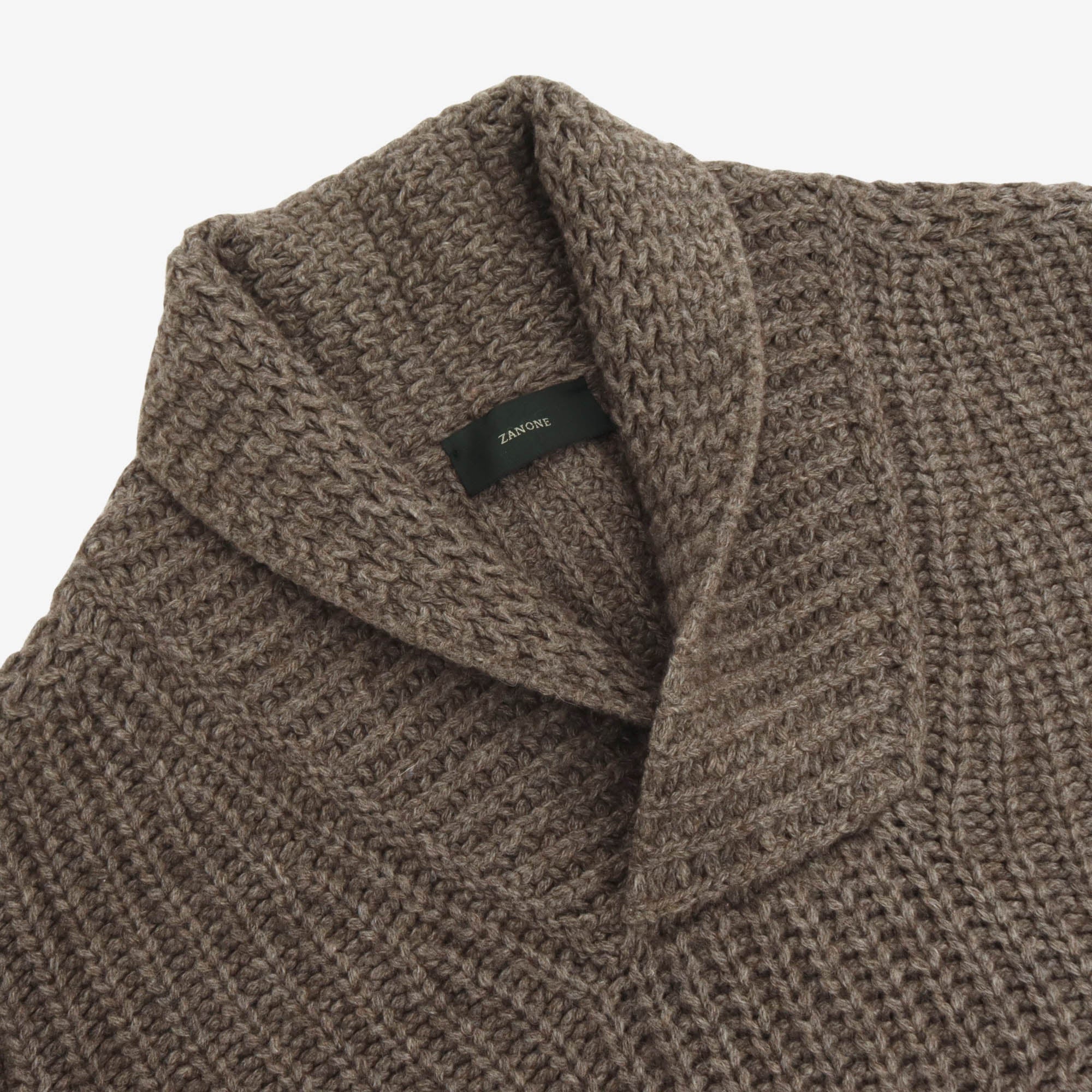Shawl Collar Knit Sweater